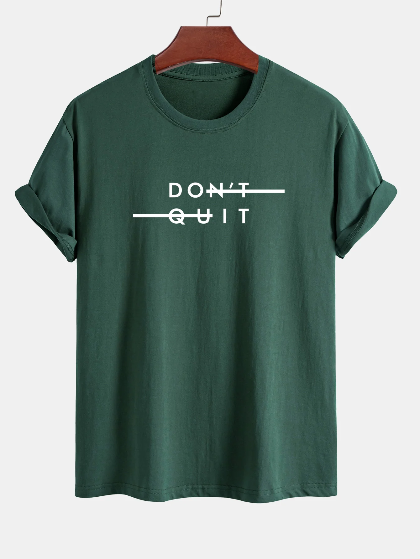 Regular Fit Don't Quit Print Baumwoll-T-Shirt - Image 6