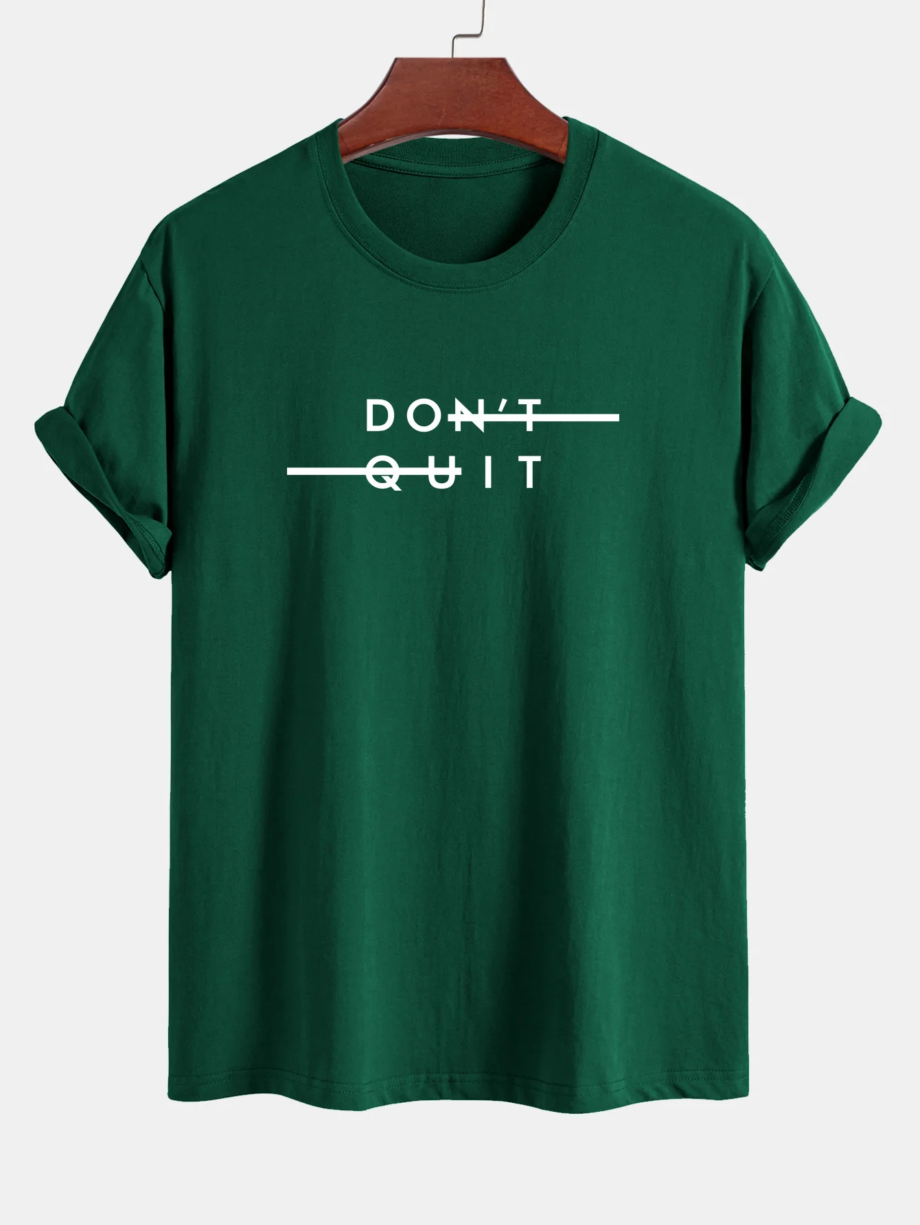 Regular Fit Don't Quit Print Baumwoll-T-Shirt - Image 8