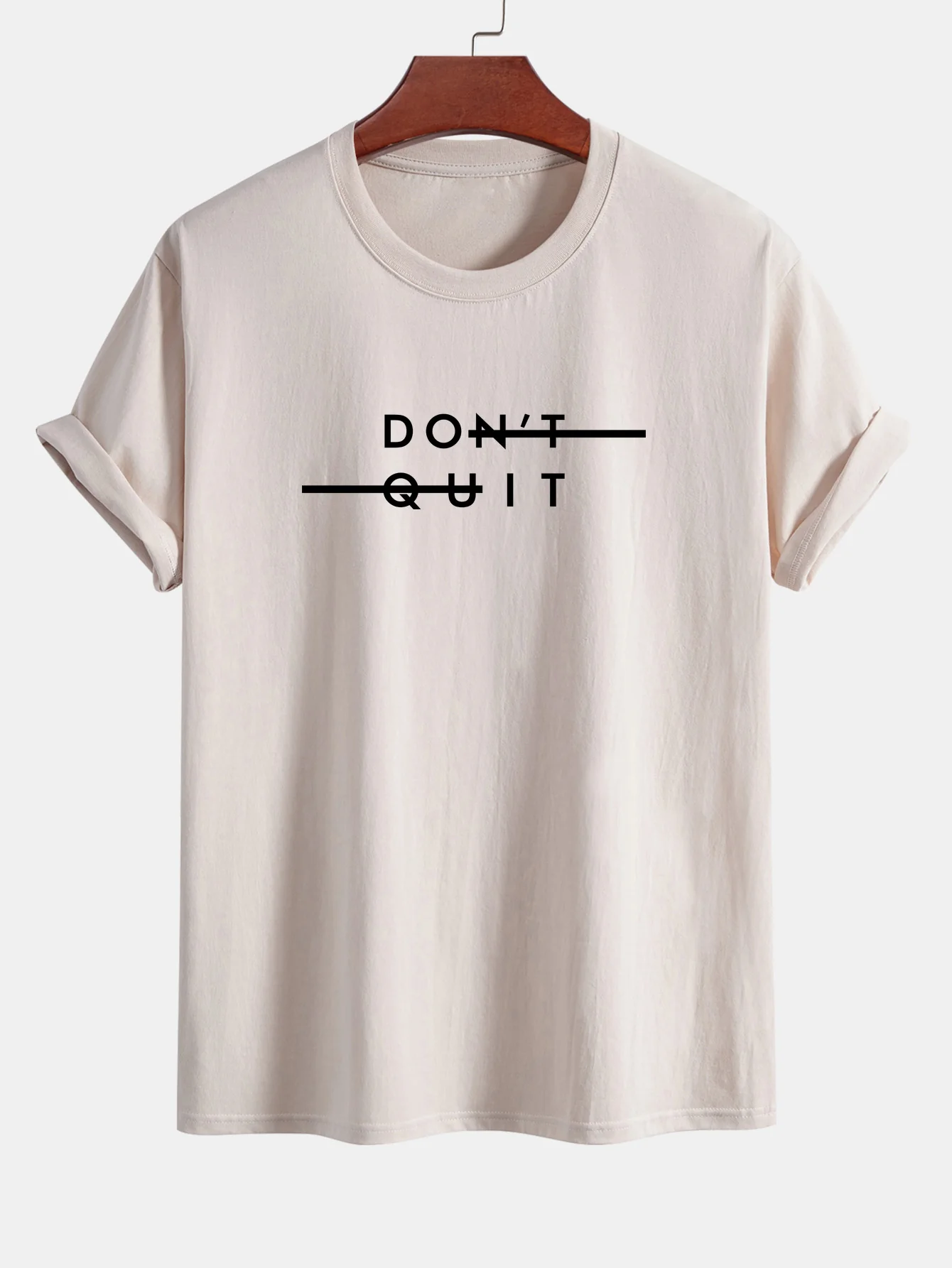 Regular Fit Don't Quit Print Baumwoll-T-Shirt - Image 9