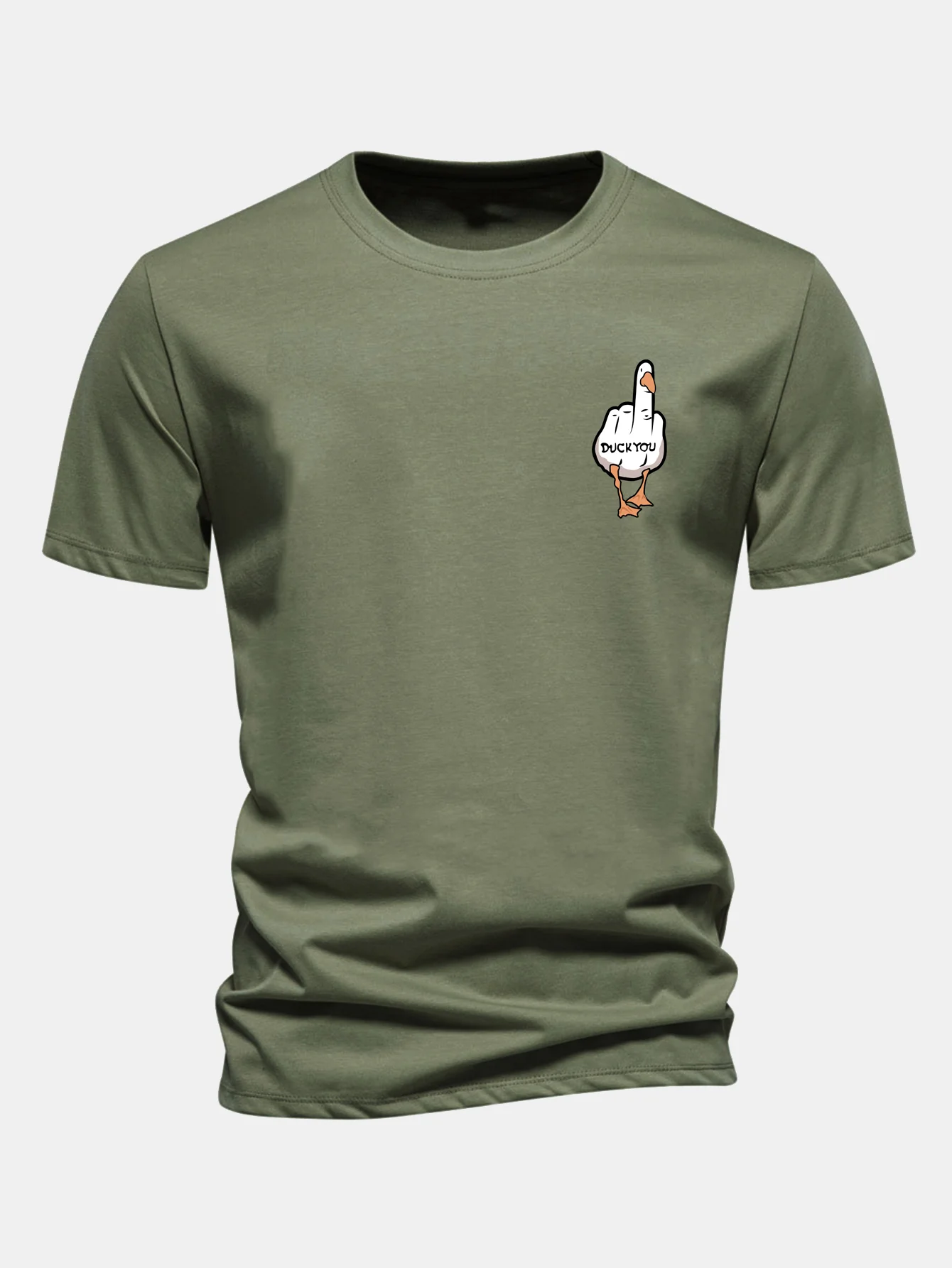 Regular Fit Duck You Print Cotton T-Shirt - Image 11