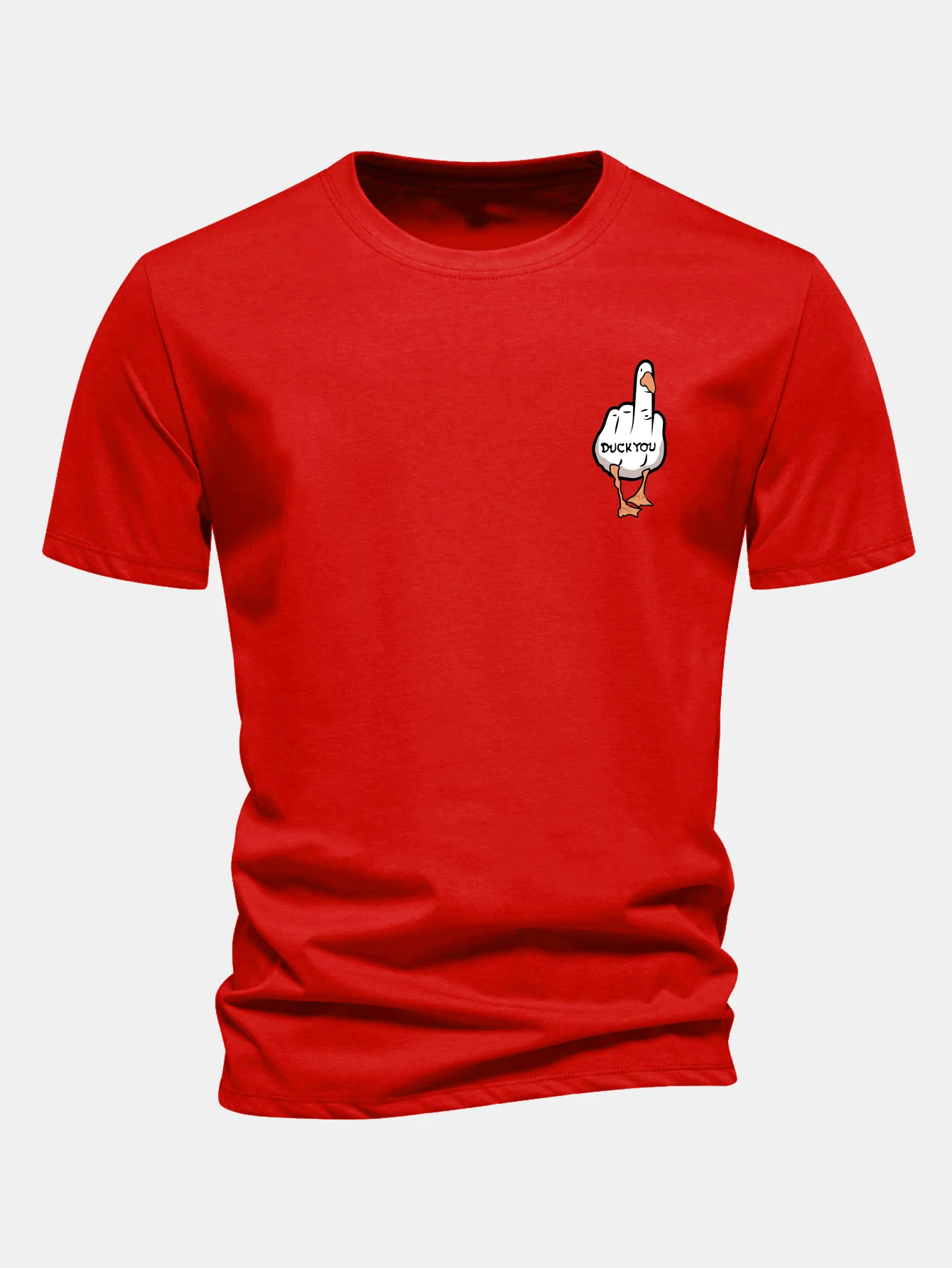 Regular Fit Duck You Print Cotton T-Shirt - Image 12
