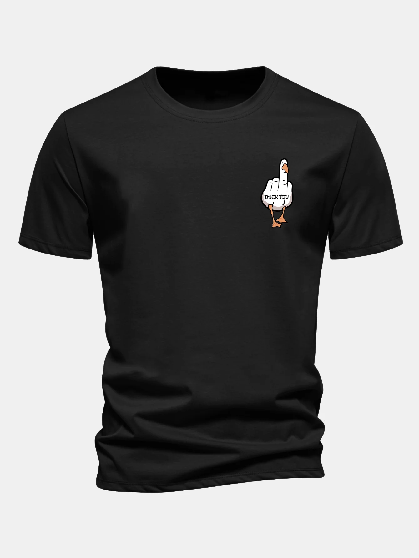 Regular Fit Duck You Print Cotton T-Shirt - Image 2