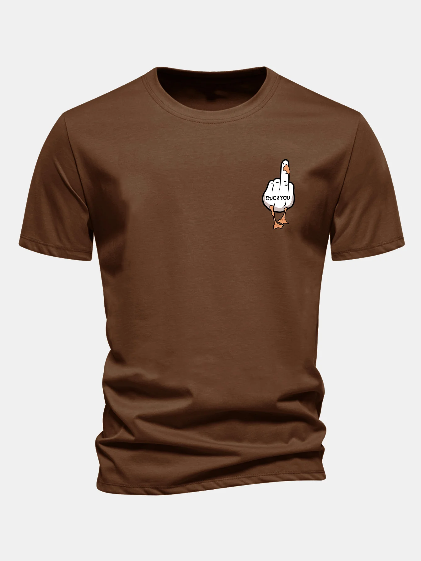 Regular Fit Duck You Print Cotton T-Shirt - Image 3