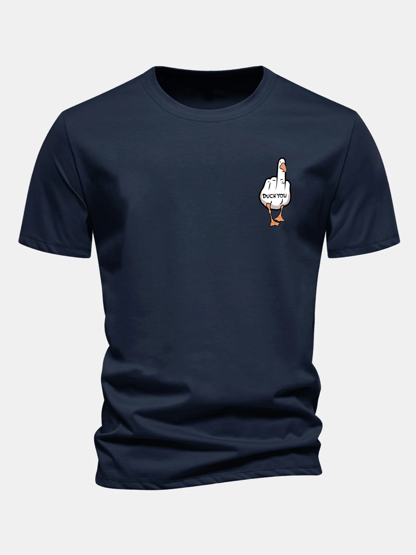 Regular Fit Duck You Print Cotton T-Shirt - Image 4