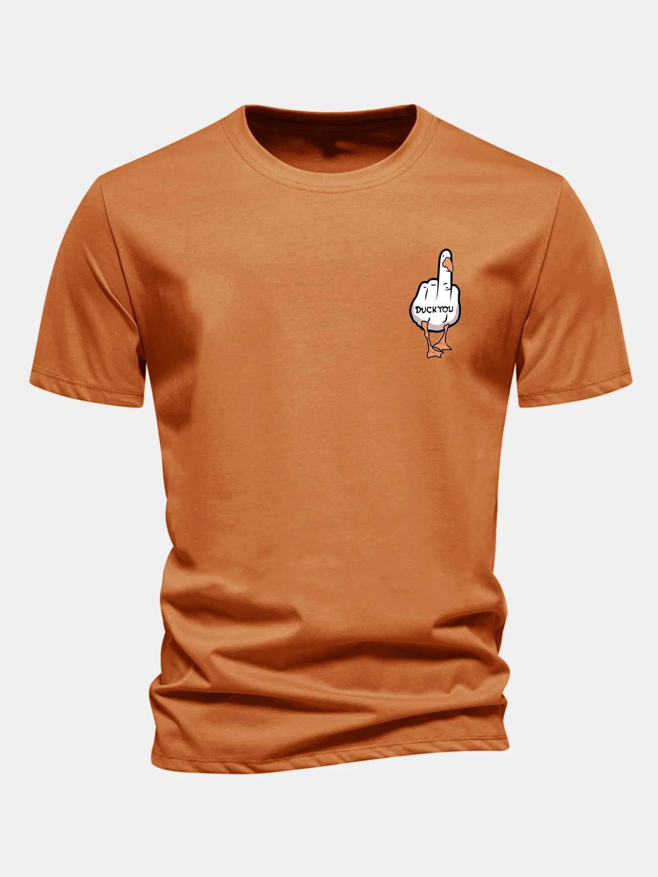 Regular Fit Duck You Print Cotton T-Shirt - Image 5