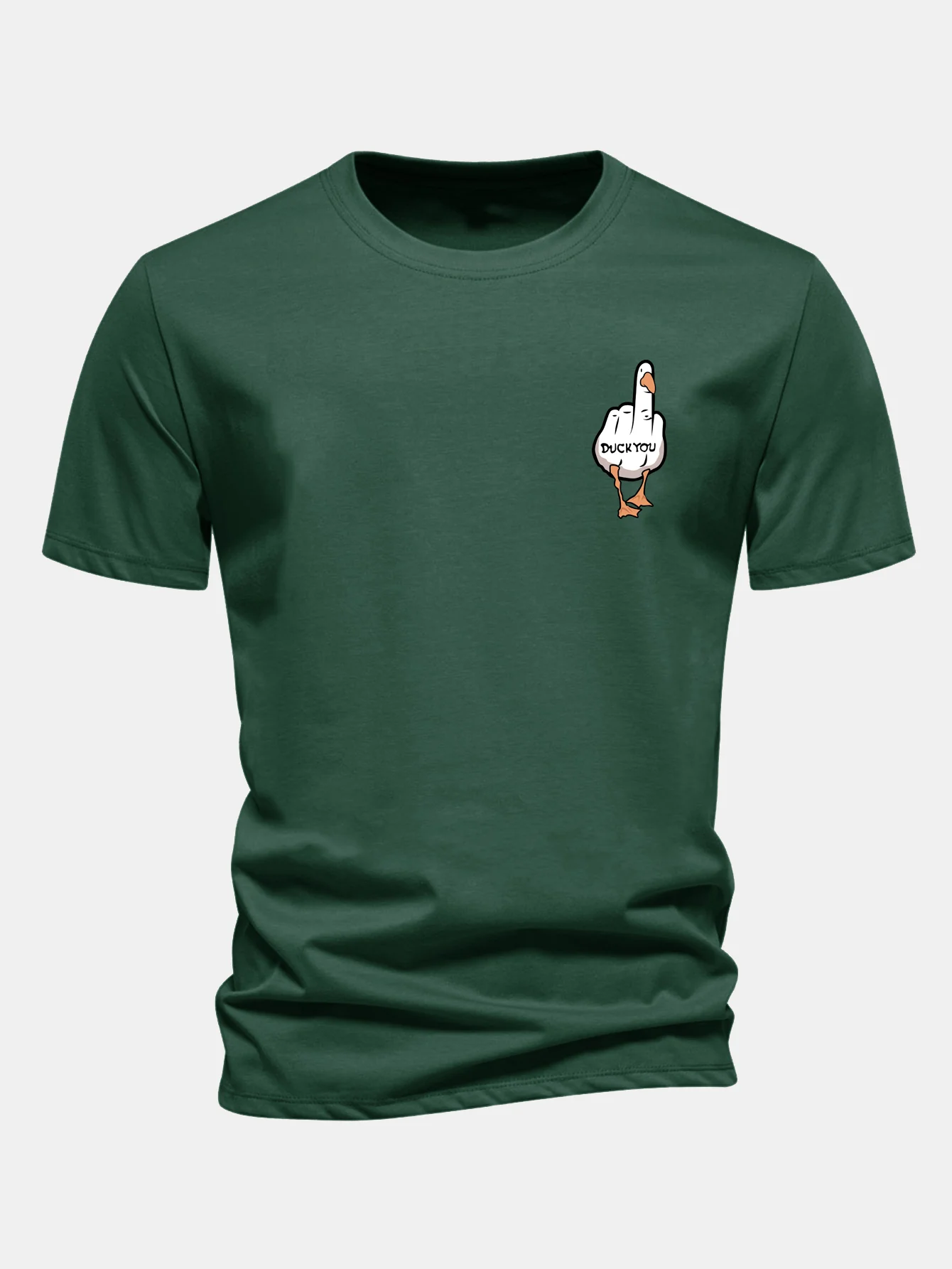 Regular Fit Duck You Print Cotton T-Shirt - Image 7