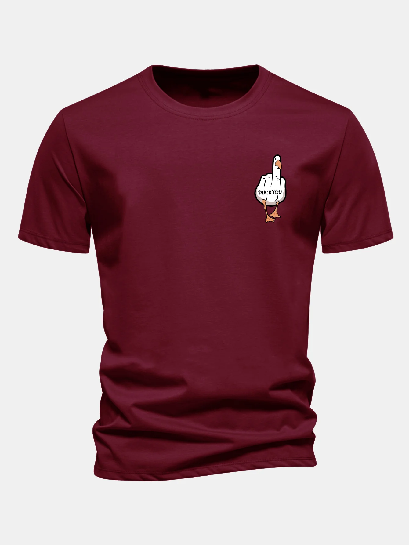 Regular Fit Duck You Print Cotton T-Shirt - Image 8
