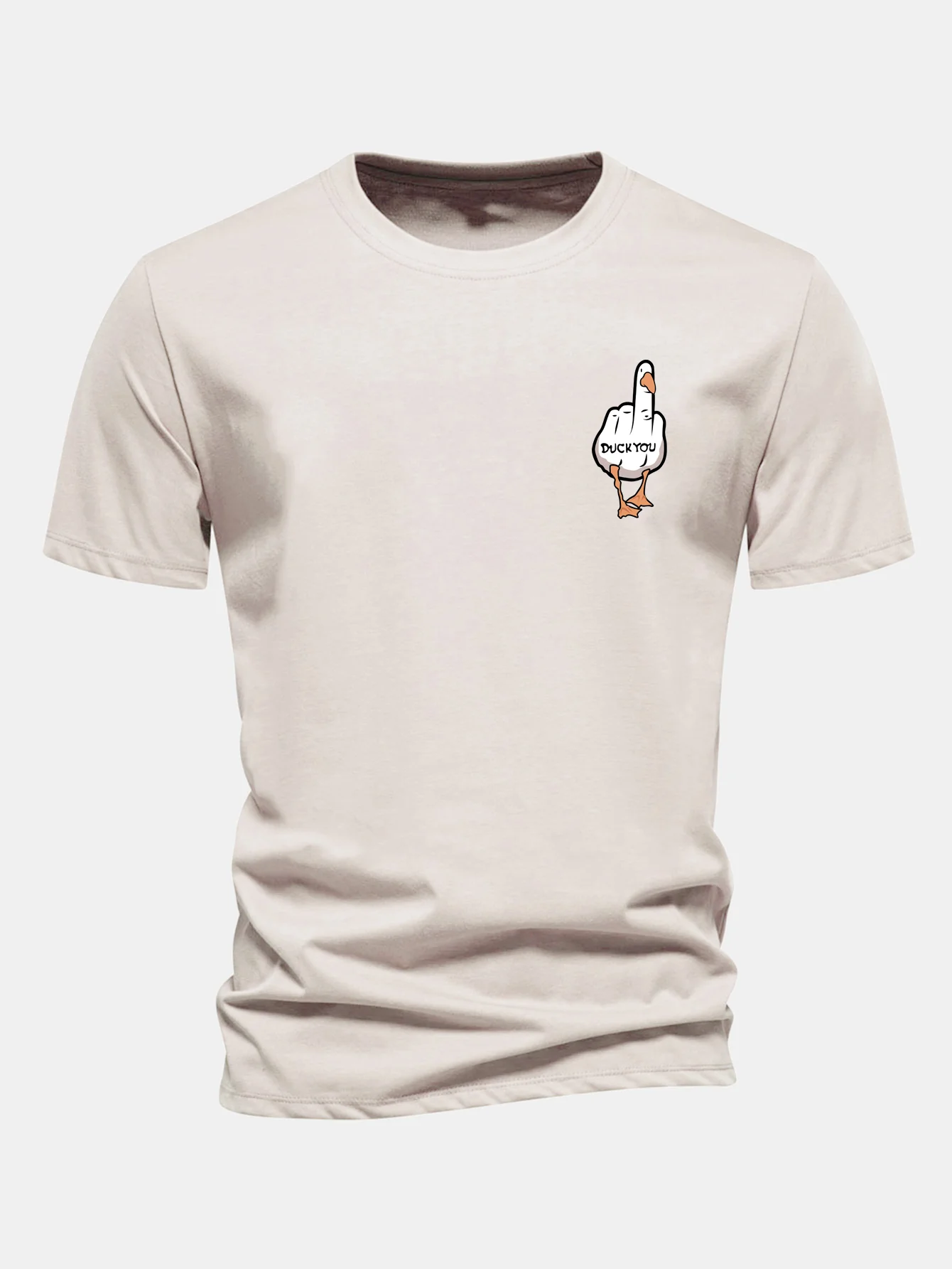 Regular Fit Duck You Print Cotton T-Shirt - Image 9