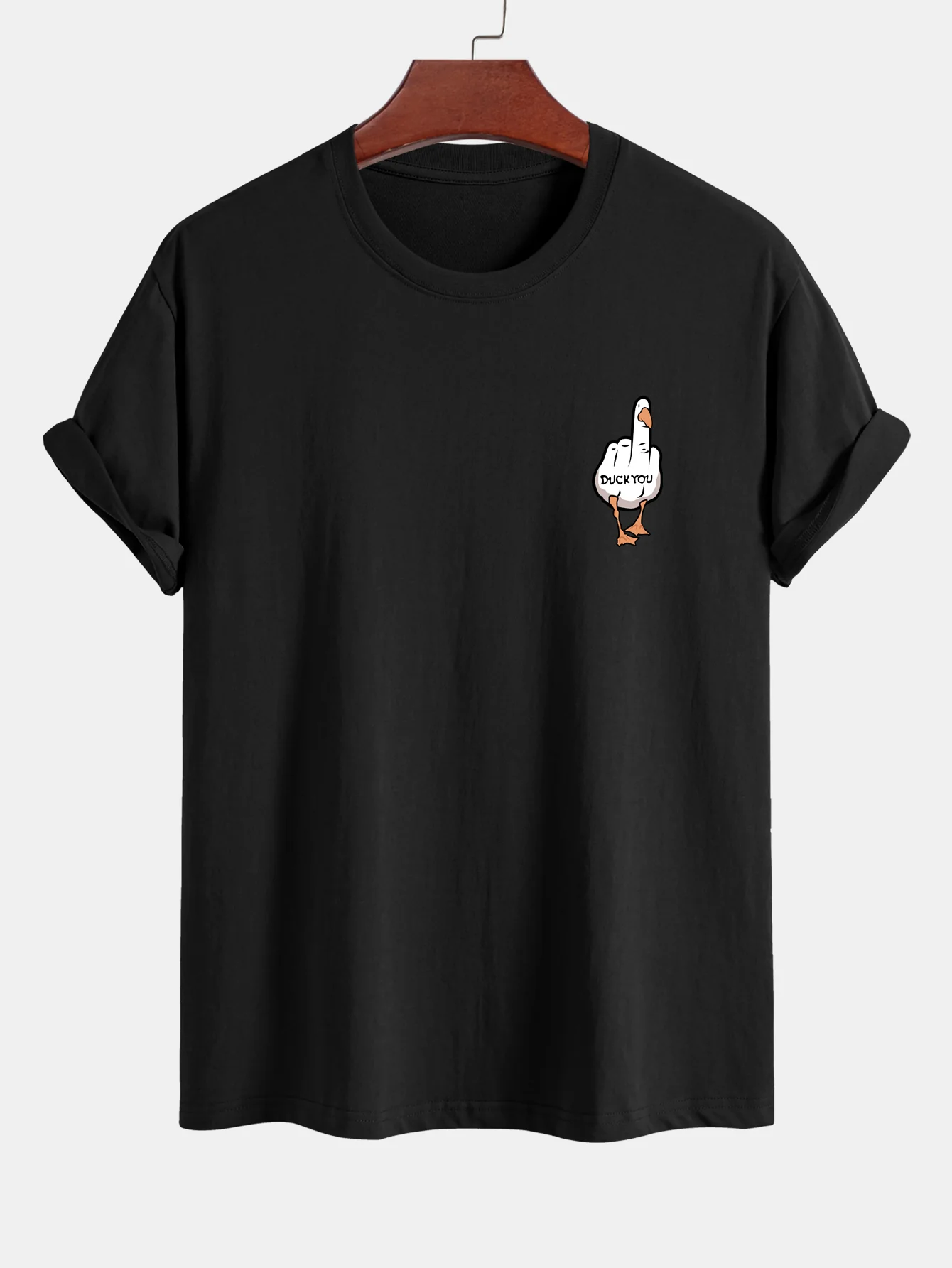 Regular Fit Duck You Print Baumwoll-T-Shirt