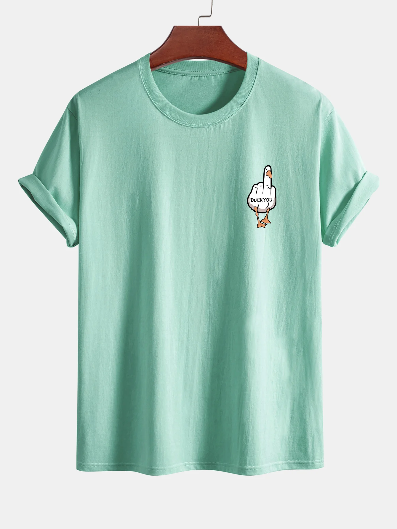 Regular Fit Duck You Print Baumwoll-T-Shirt - Image 12