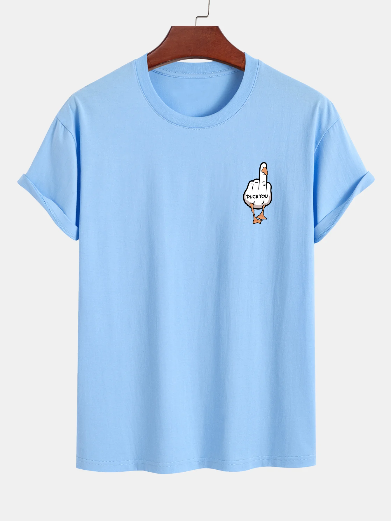 Regular Fit Duck You Print Baumwoll-T-Shirt - Image 13