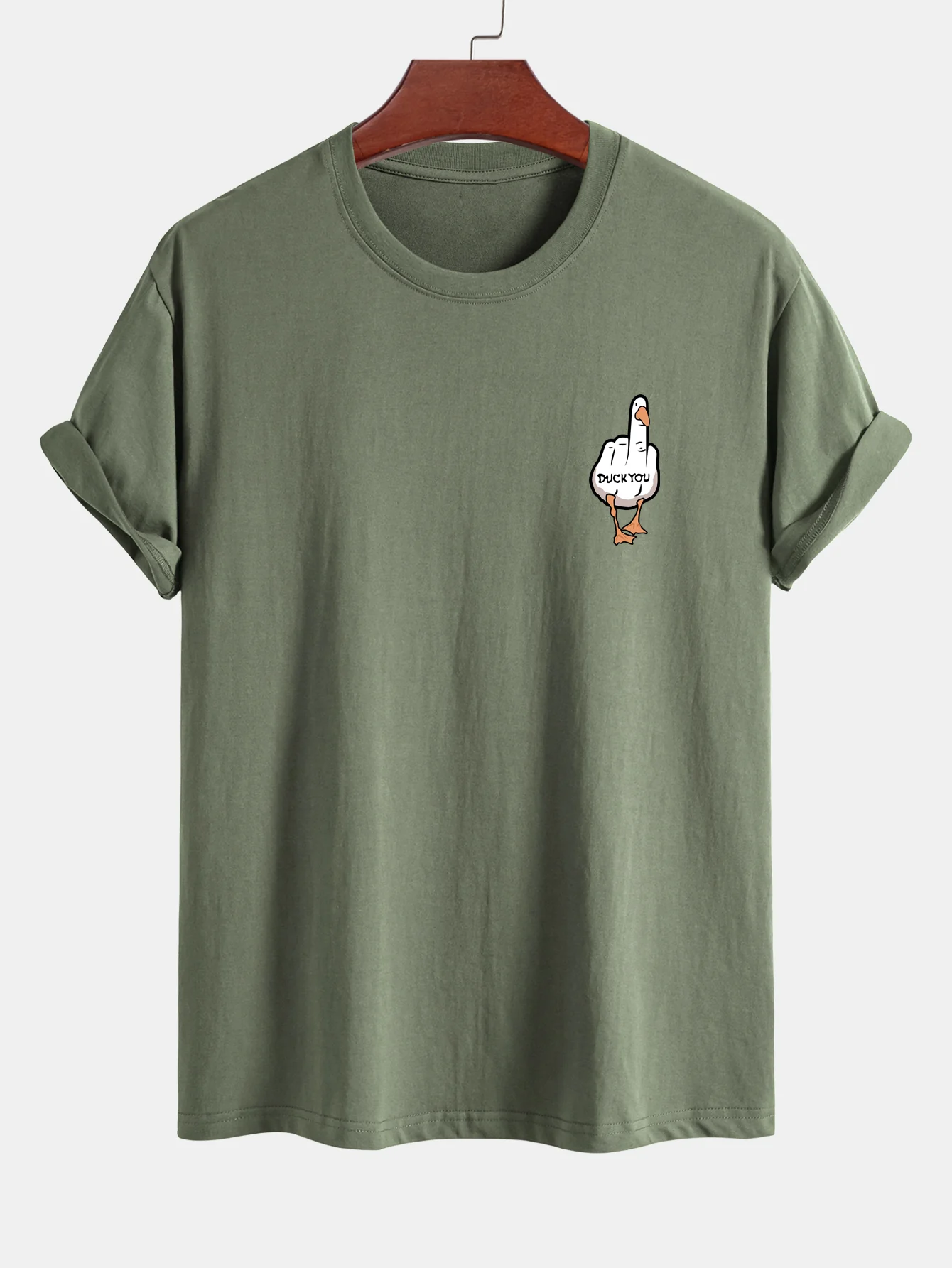 Regular Fit Duck You Print Baumwoll-T-Shirt - Image 14