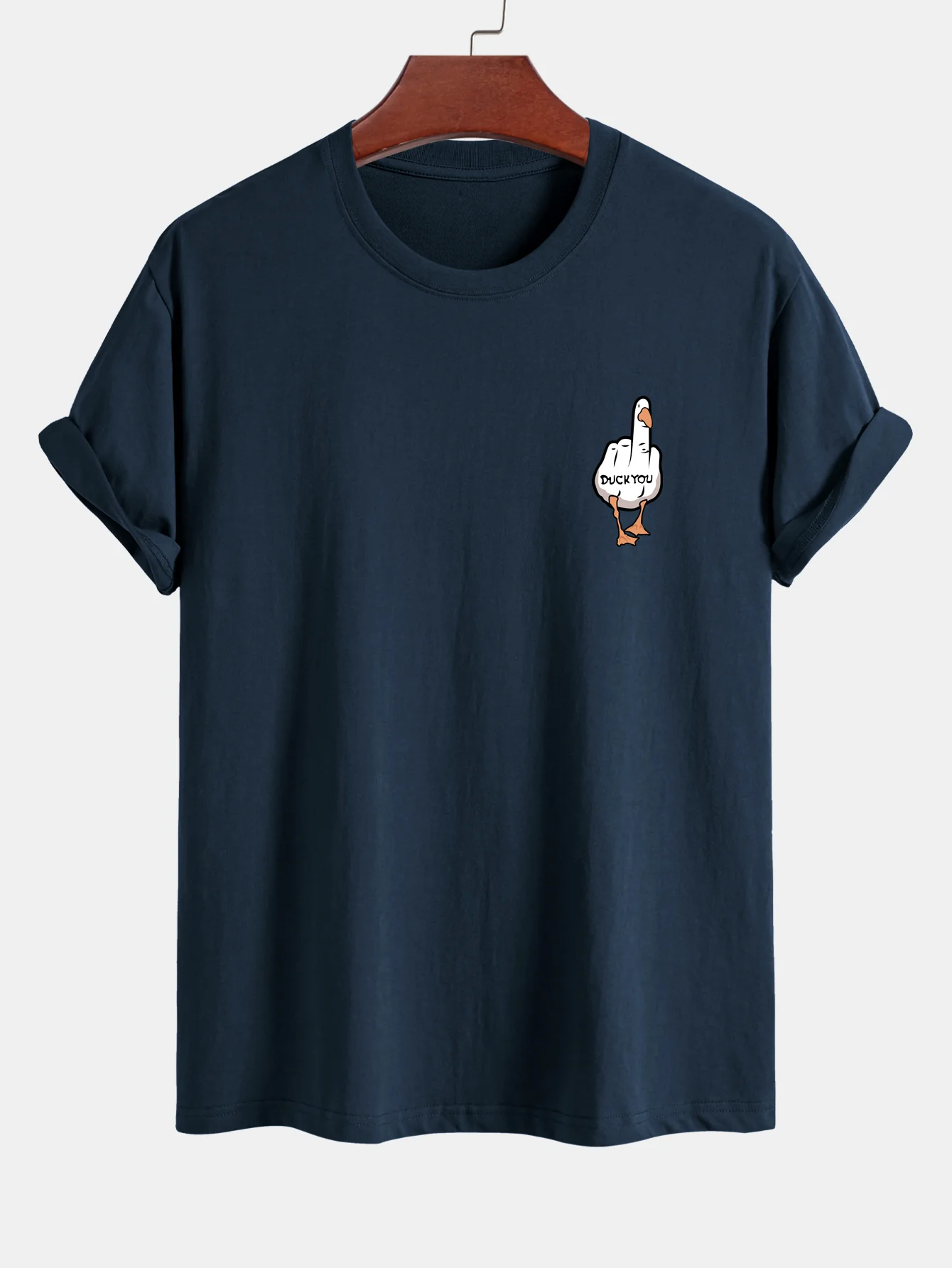 Regular Fit Duck You Print Baumwoll-T-Shirt - Image 3