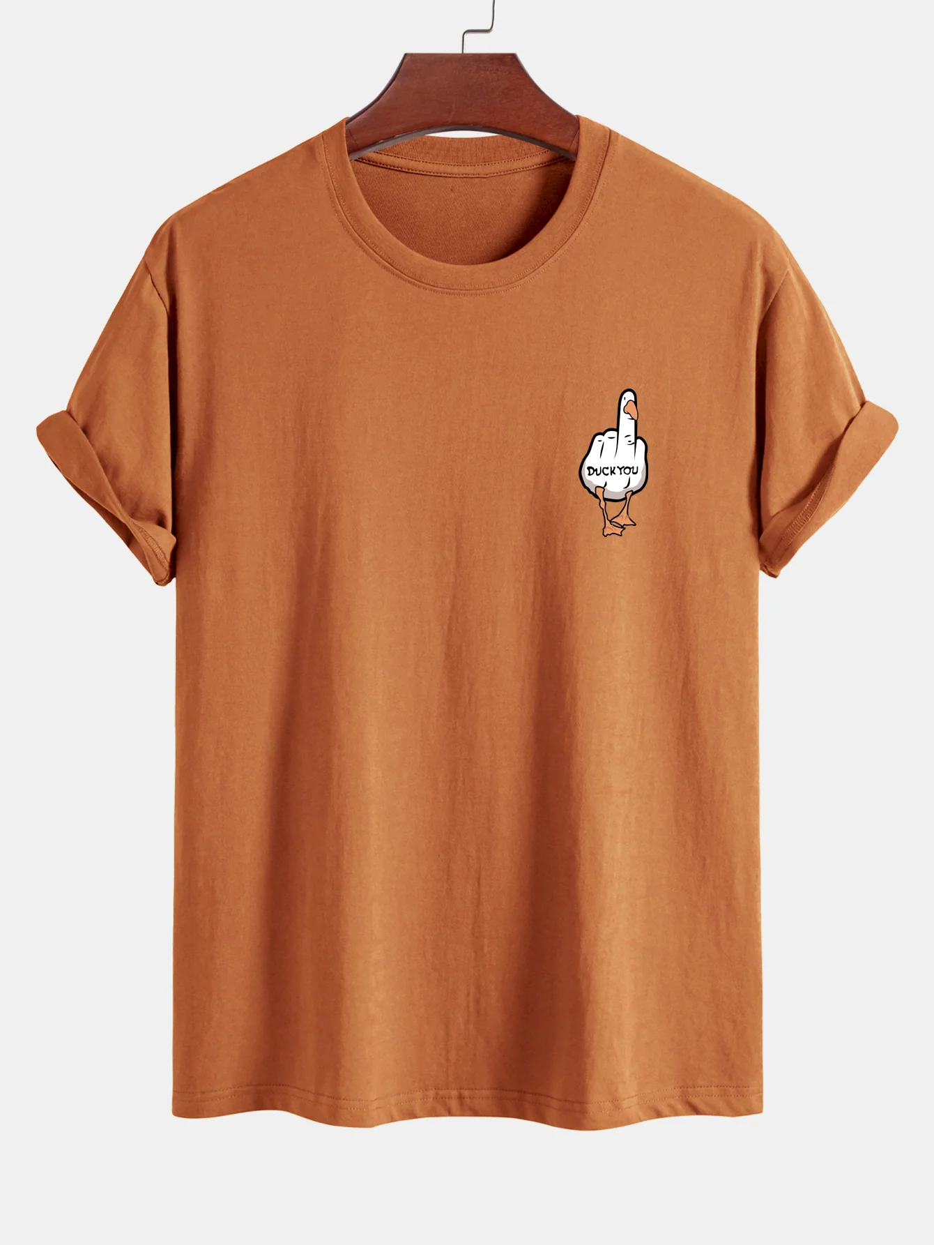 Regular Fit Duck You Print Baumwoll-T-Shirt - Image 4