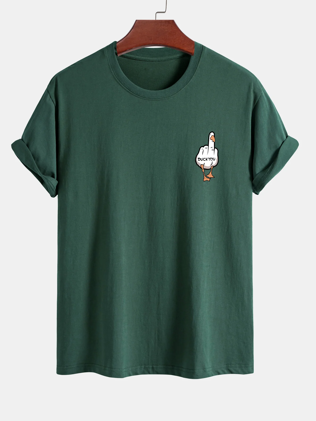 Regular Fit Duck You Print Baumwoll-T-Shirt - Image 6