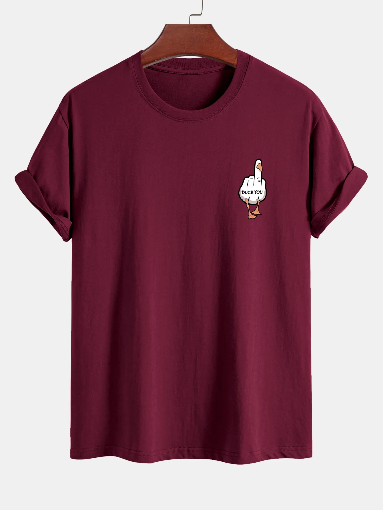 Regular Fit Duck You Print Baumwoll-T-Shirt - Image 7