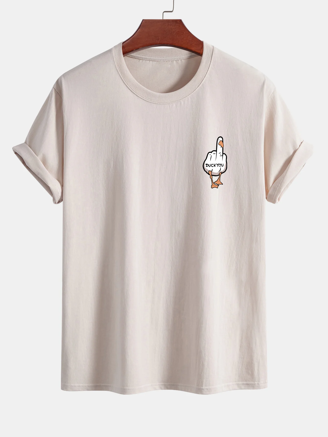 Regular Fit Duck You Print Baumwoll-T-Shirt - Image 8