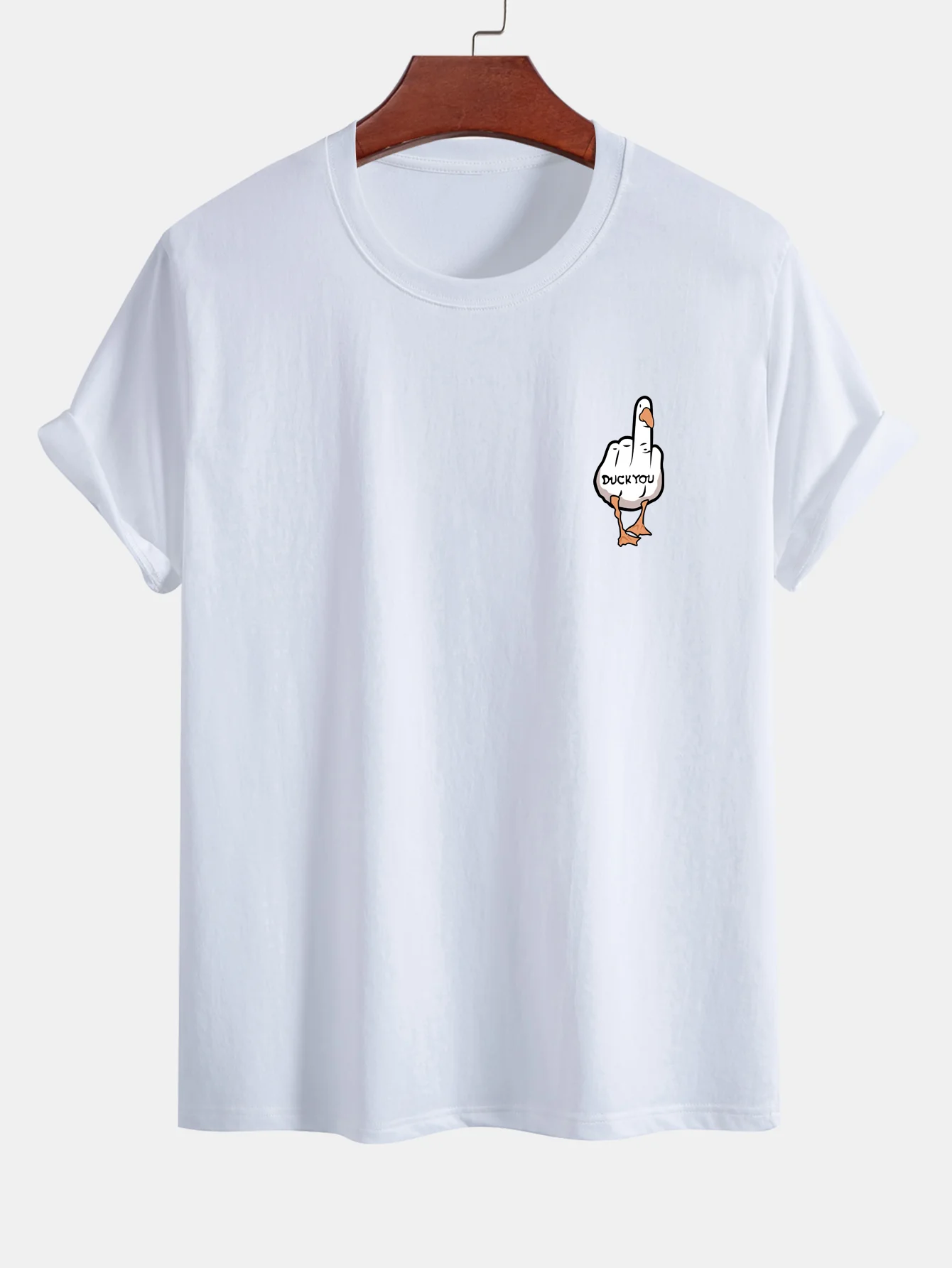 Regular Fit Duck You Print Baumwoll-T-Shirt - Image 9