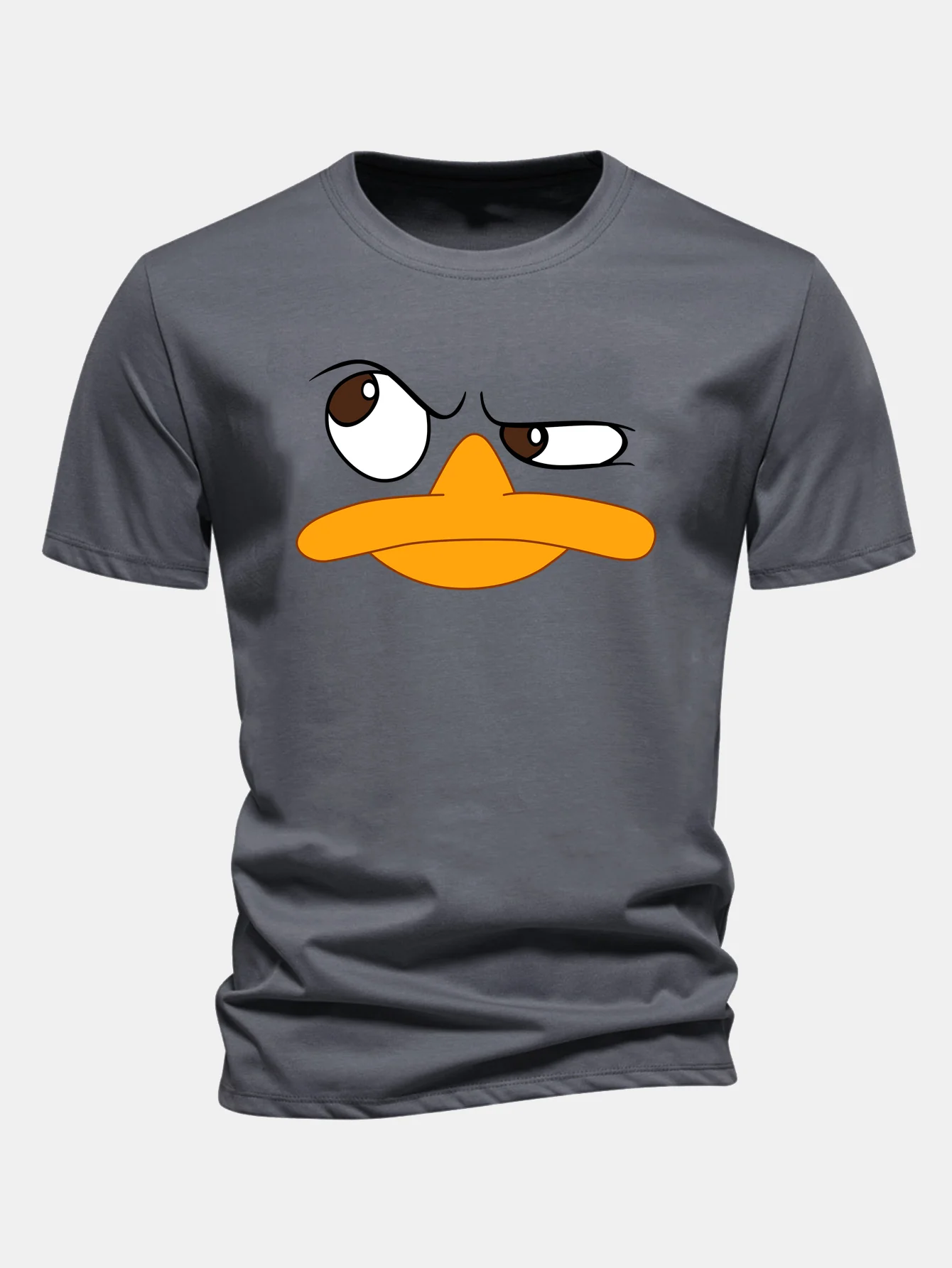 Regular Fit Emoji Duck Print Cotton T-Shirt - Image 11