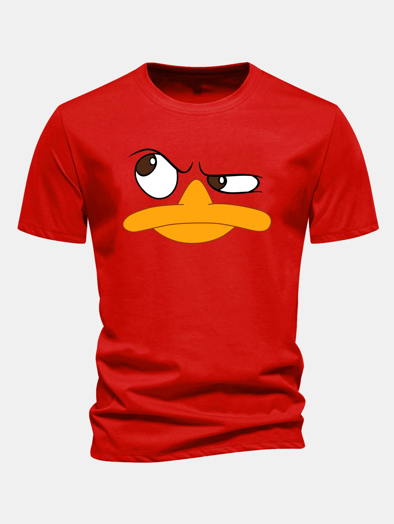 Regular Fit Emoji Duck Print Cotton T-Shirt - Image 12