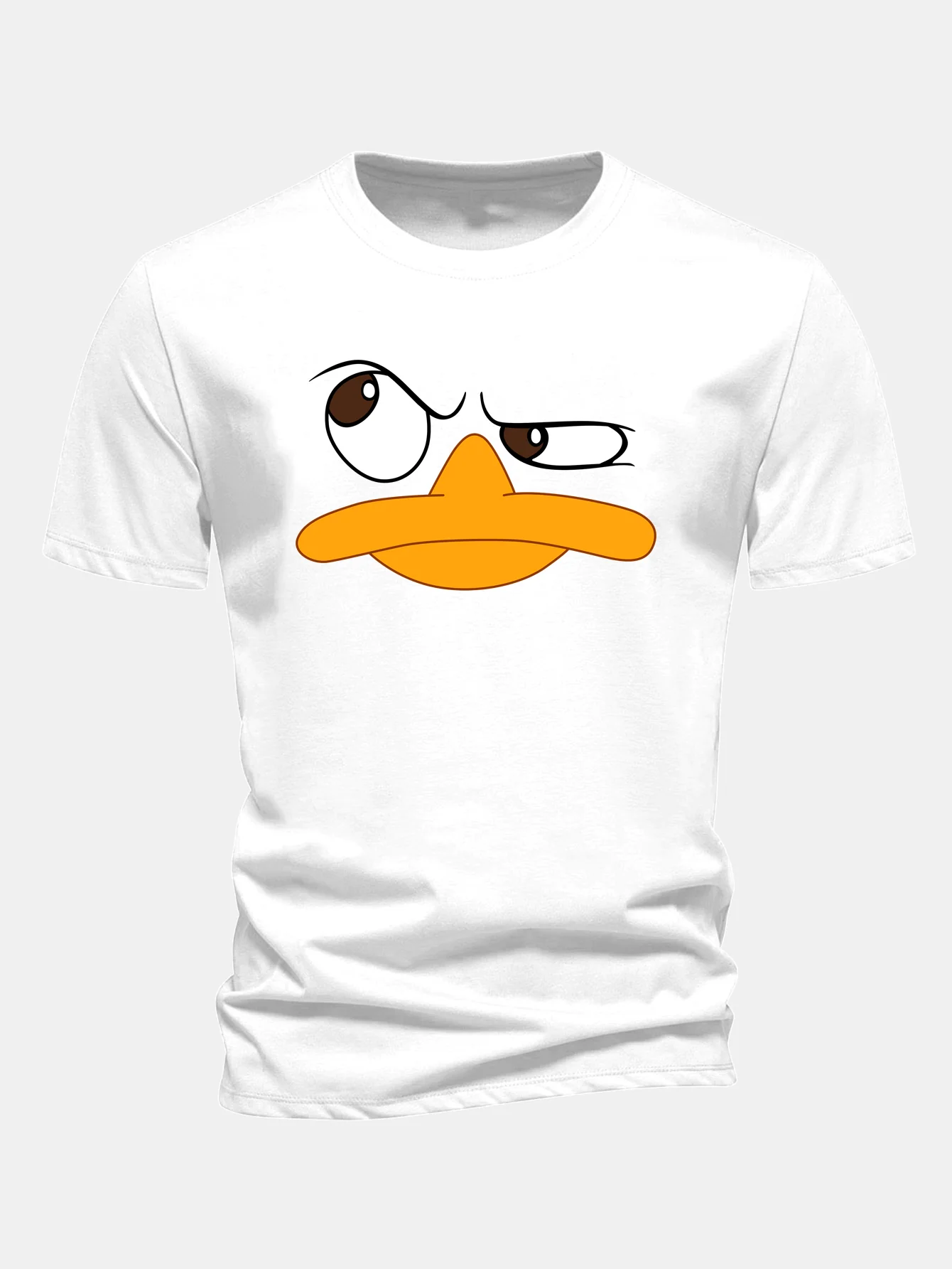 Regular Fit Emoji Duck Print Cotton T-Shirt - Image 2
