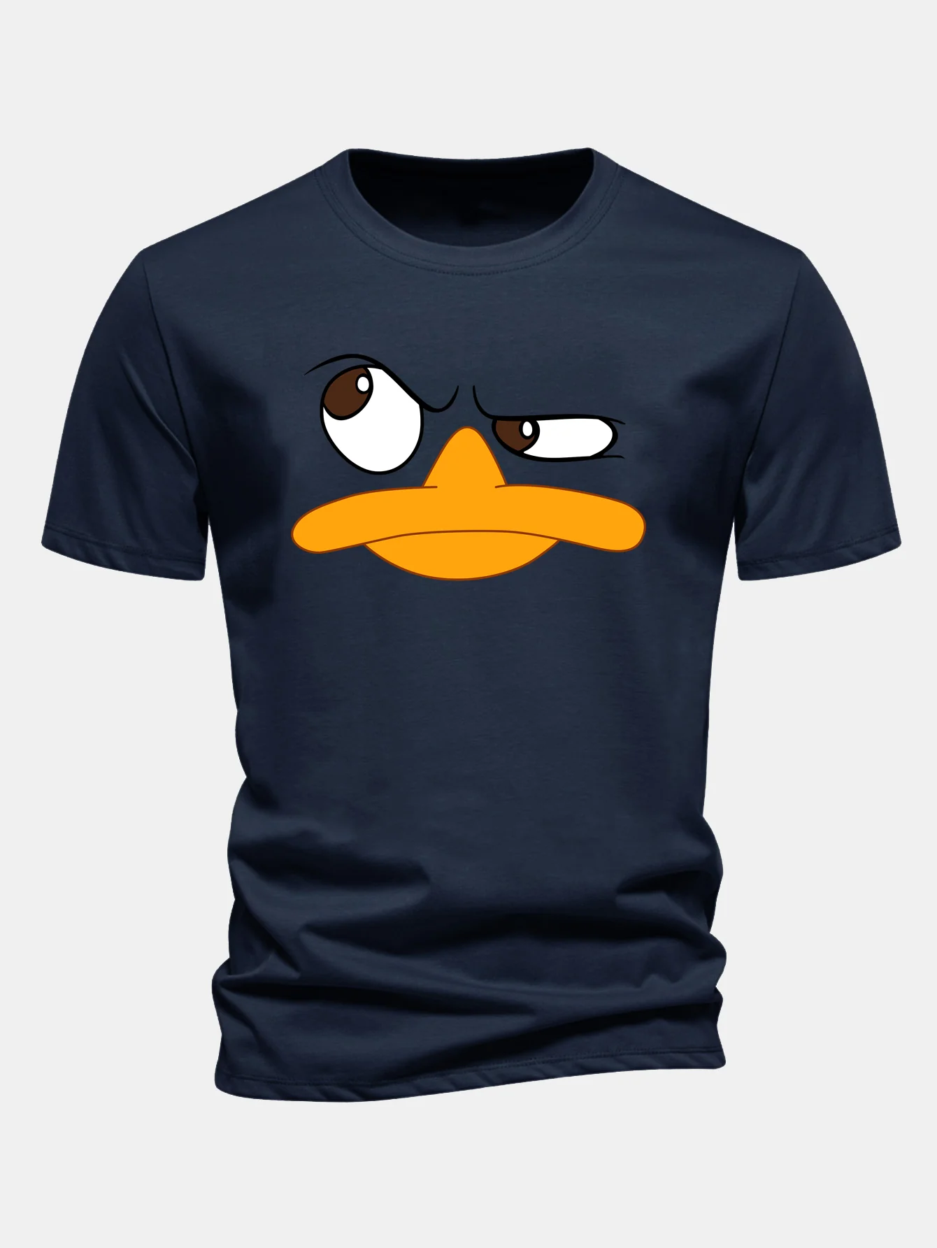 Regular Fit Emoji Duck Print Cotton T-Shirt - Image 3