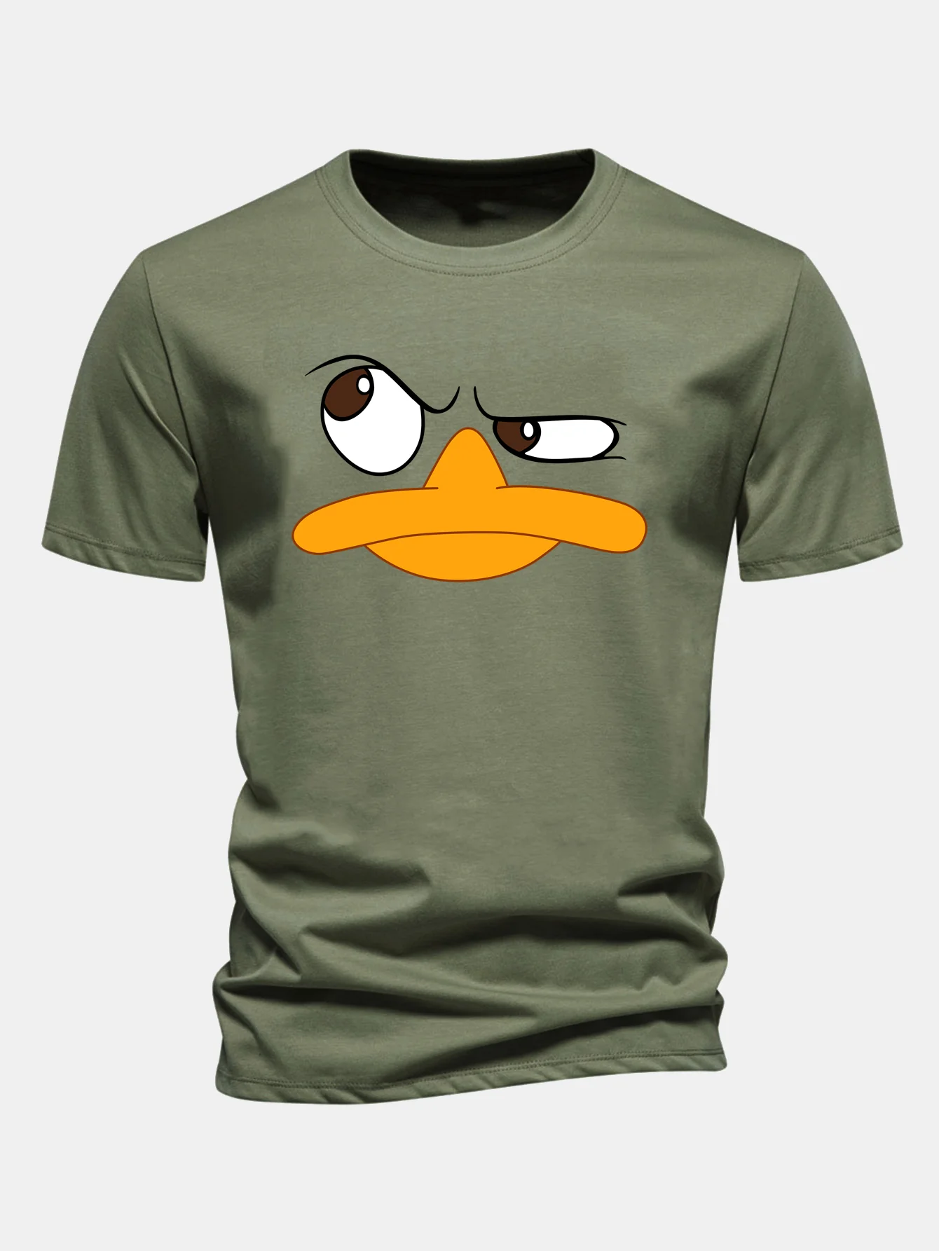 Regular Fit Emoji Duck Print Cotton T-Shirt - Image 5