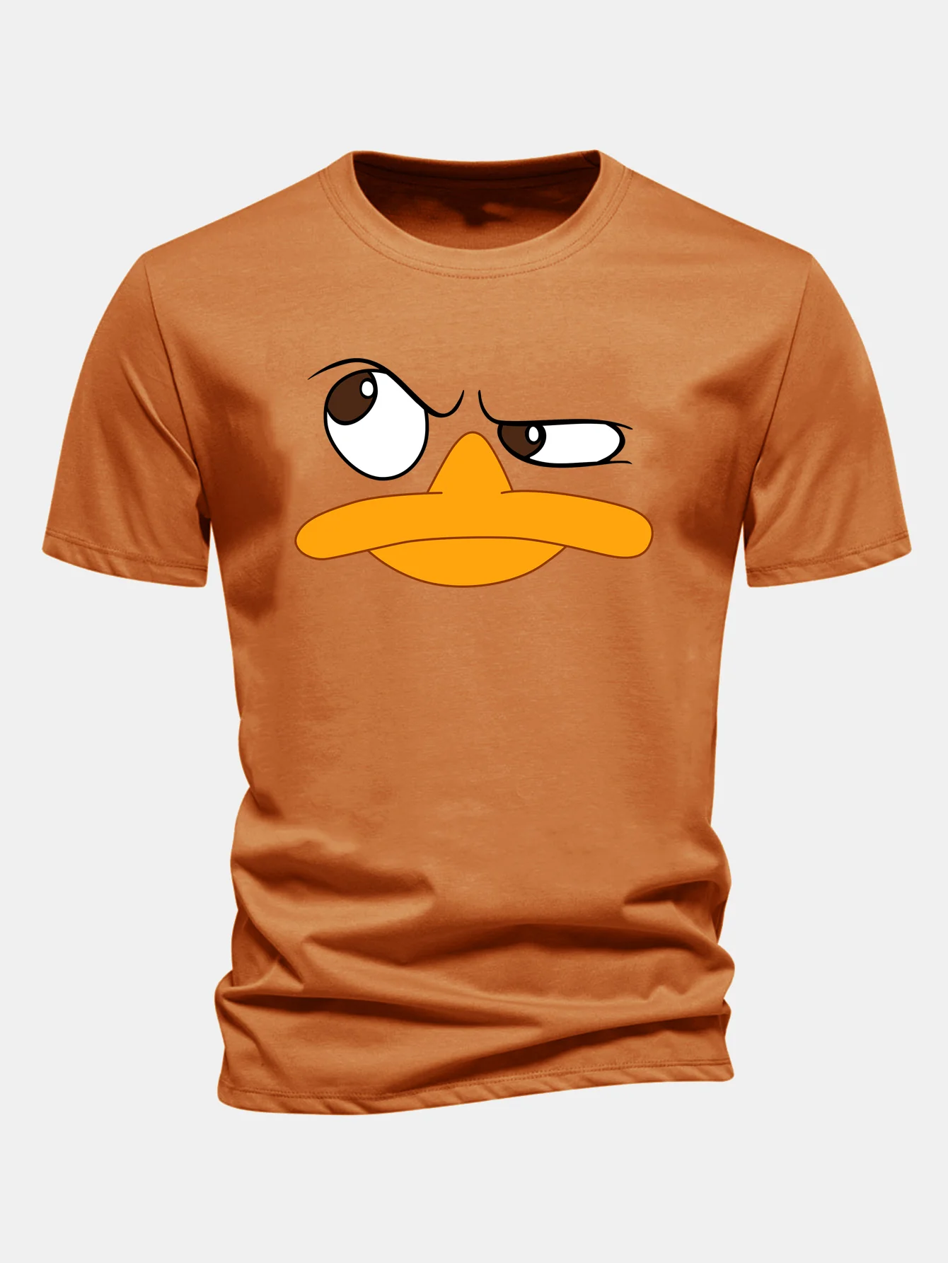 Regular Fit Emoji Duck Print Cotton T-Shirt - Image 6