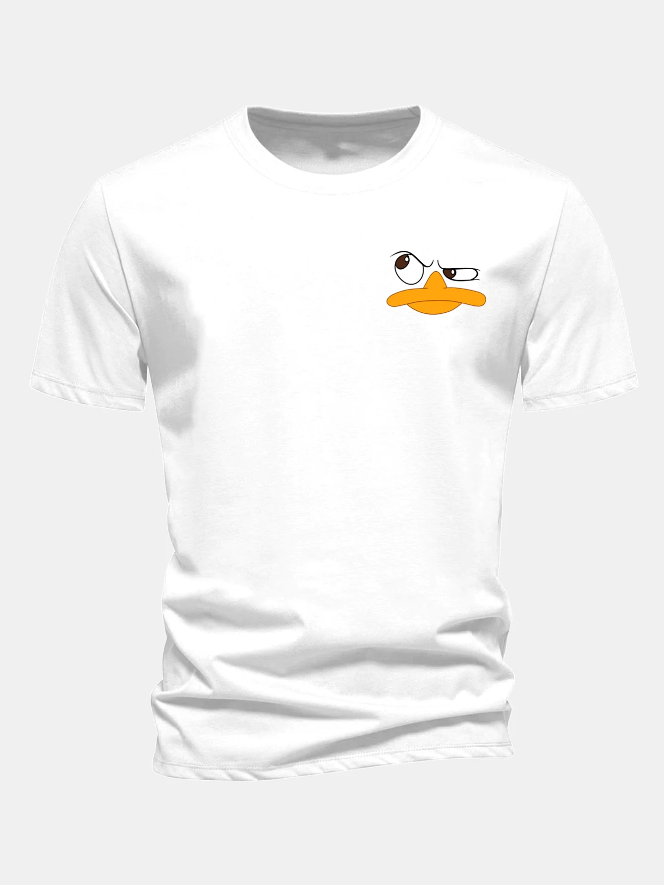 Regular Fit Duck Print Cotton T-Shirt - Image 2