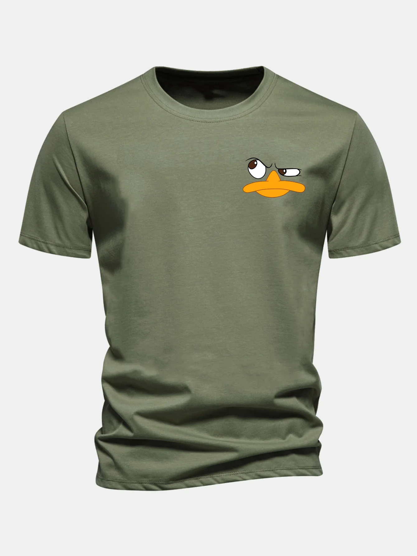 Regular Fit Duck Print Cotton T-Shirt - Image 4