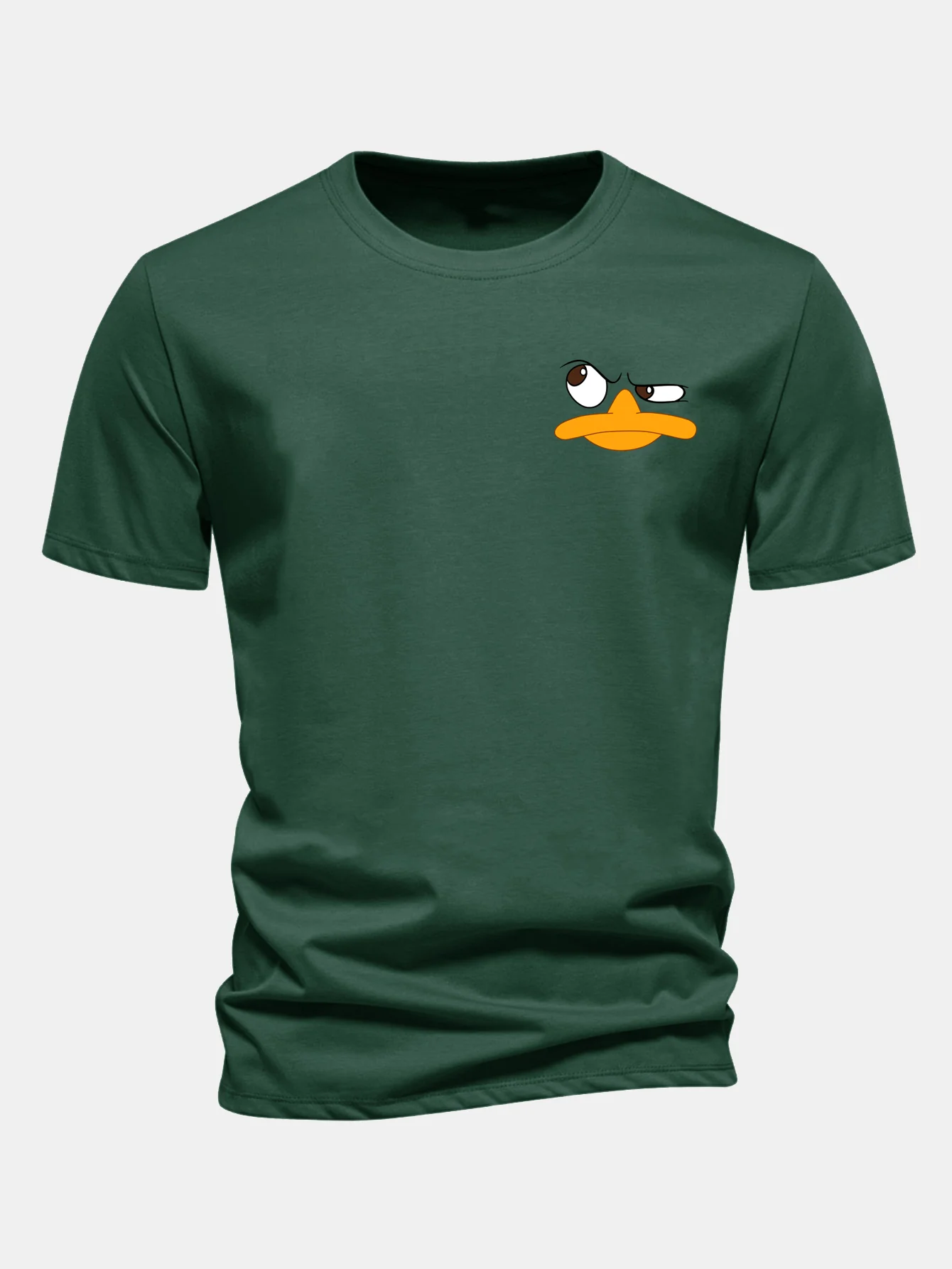 Regular Fit Duck Print Cotton T-Shirt - Image 8
