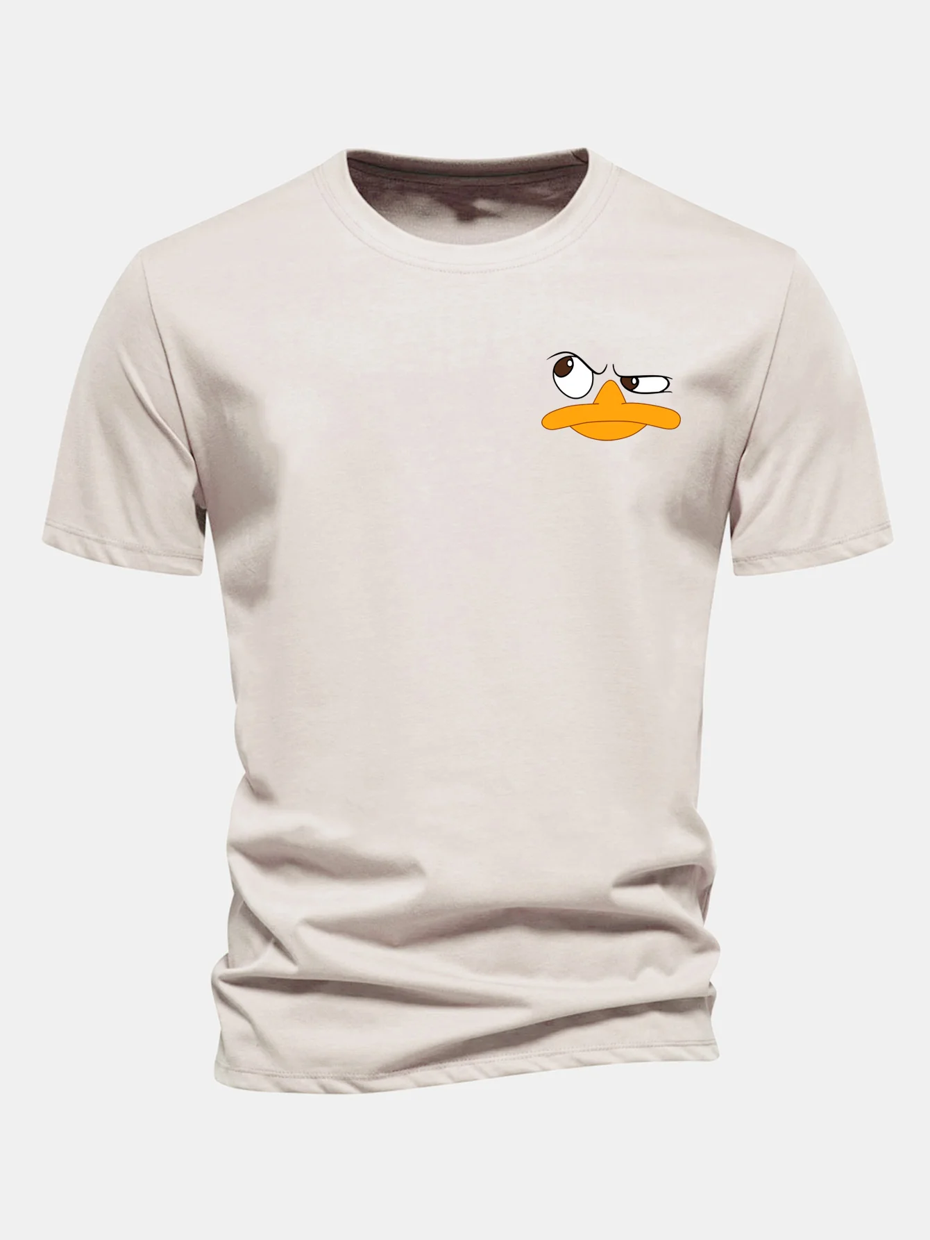 Regular Fit Duck Print Cotton T-Shirt - Image 9