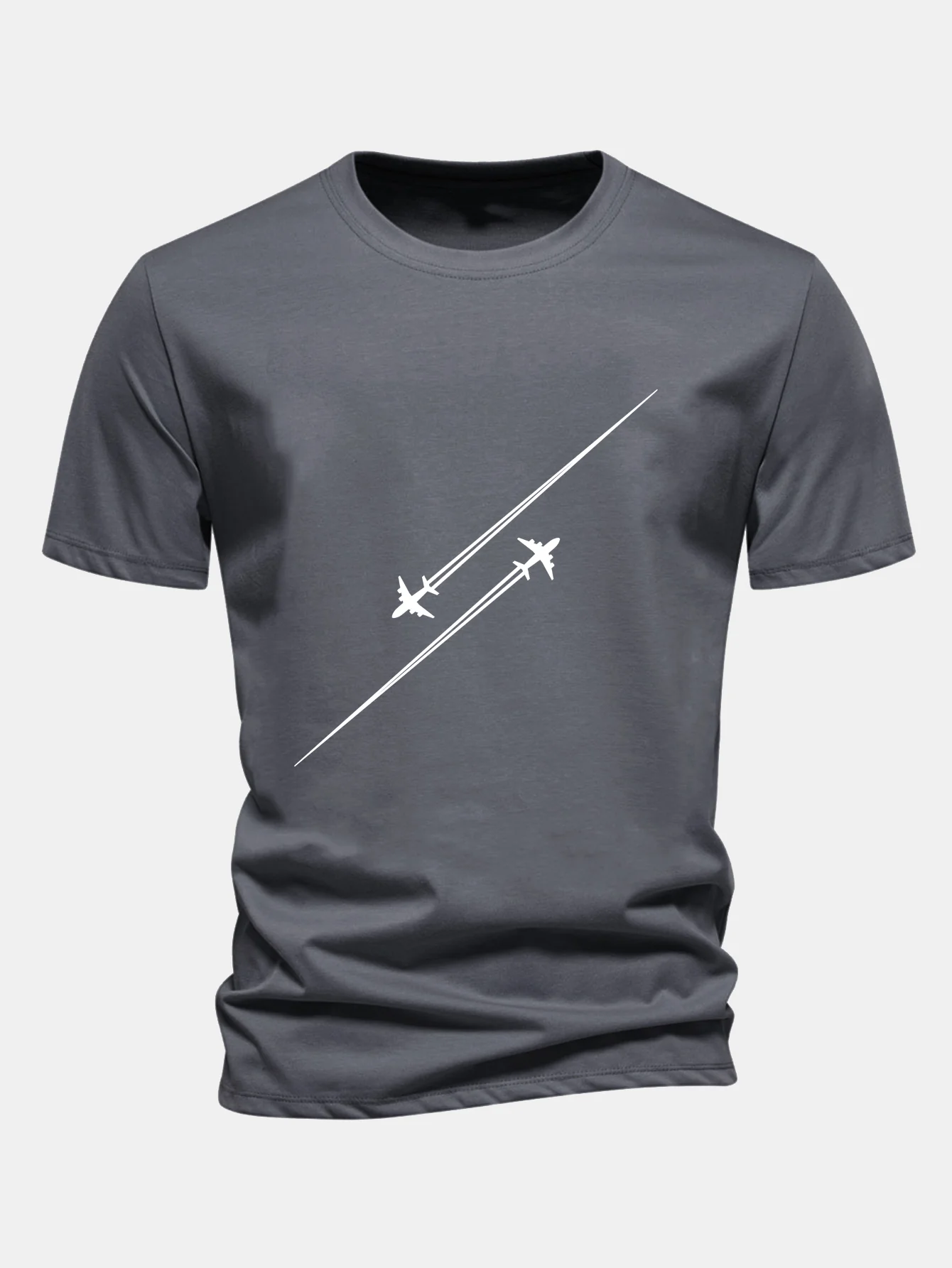 Regular Fit T-Shirt aus Baumwolle mit Kampfflugzeug-Print - Image 11