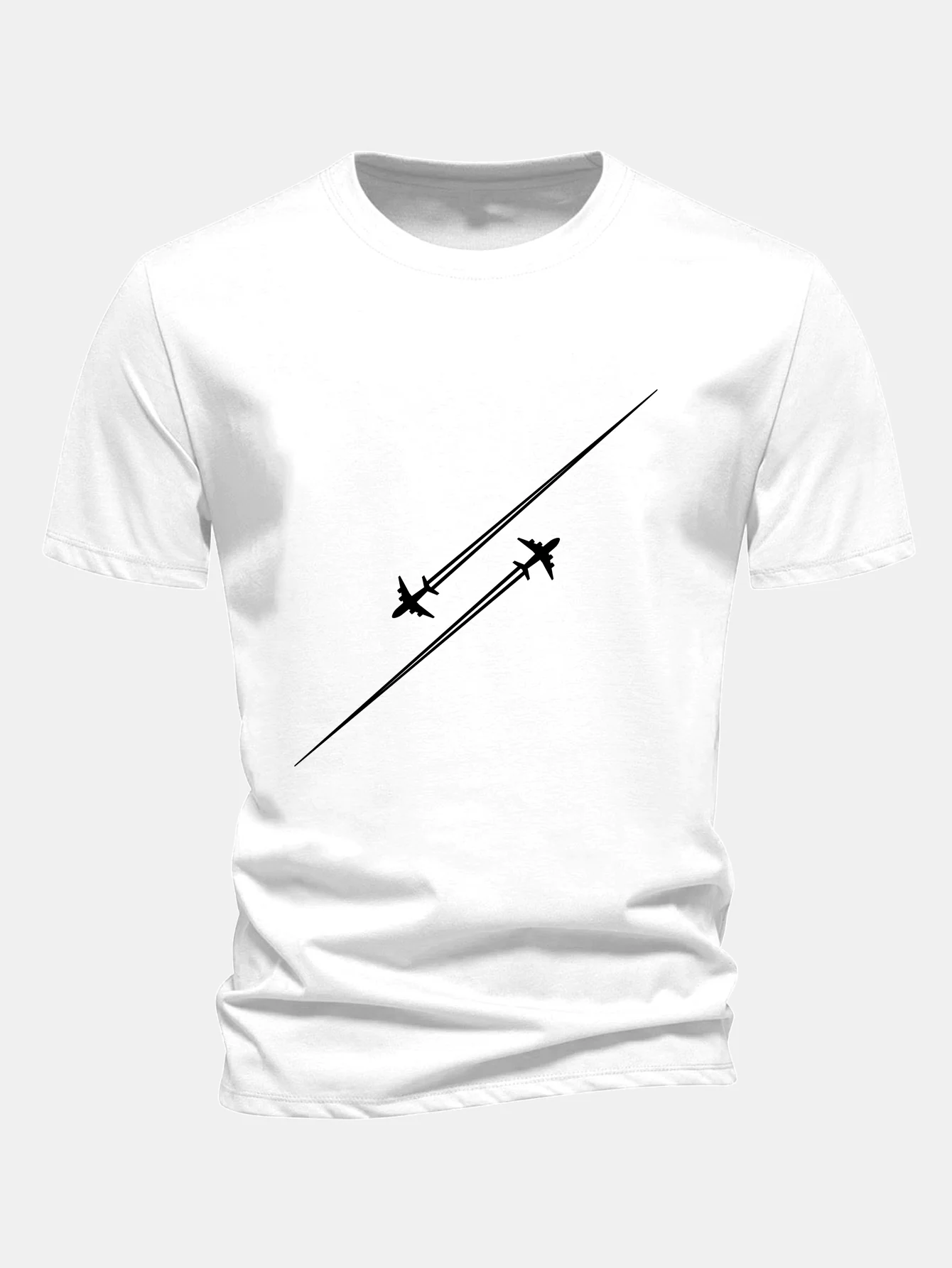 Regular Fit T-Shirt aus Baumwolle mit Kampfflugzeug-Print - Image 2