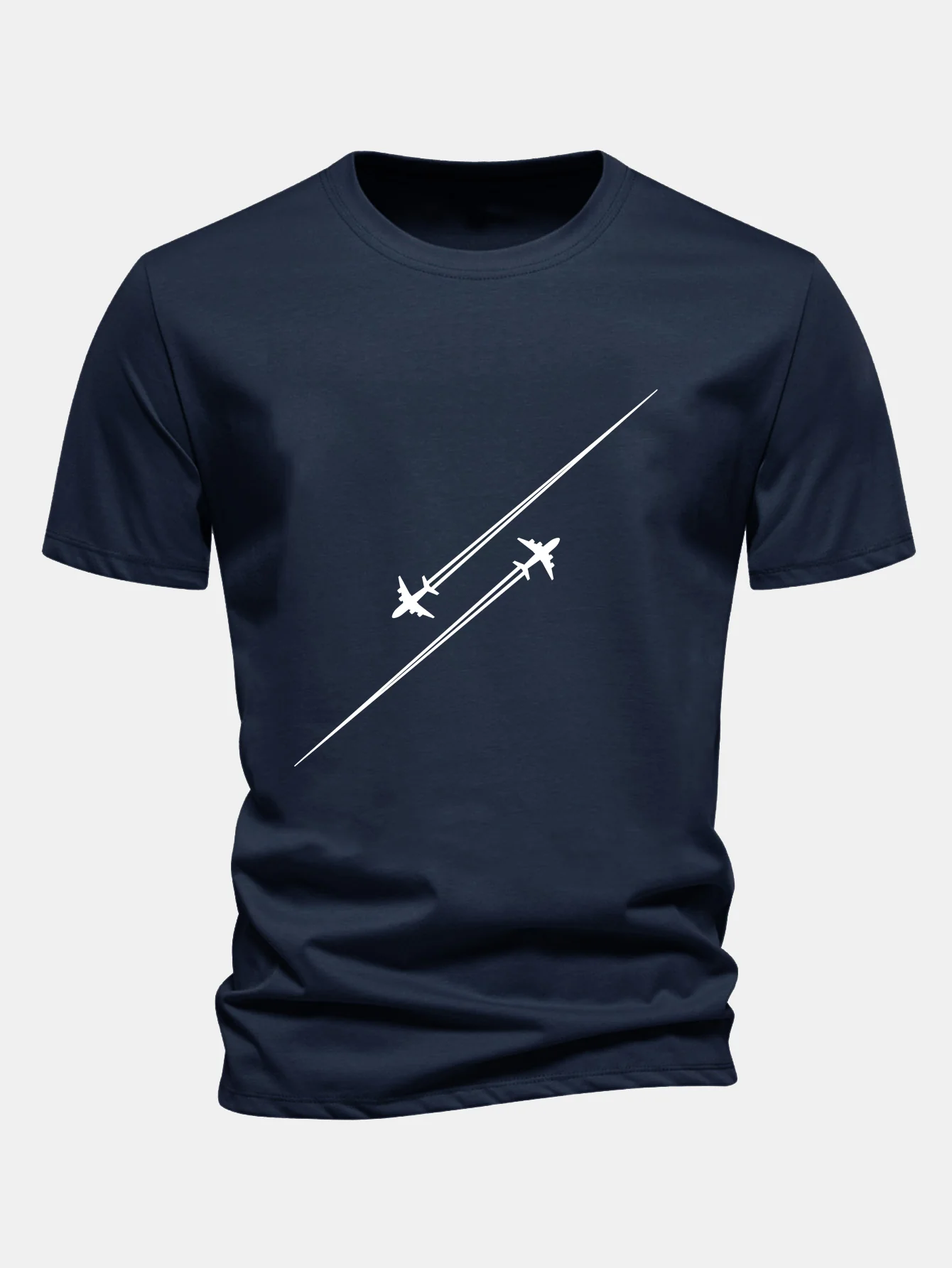 Regular Fit T-Shirt aus Baumwolle mit Kampfflugzeug-Print - Image 6