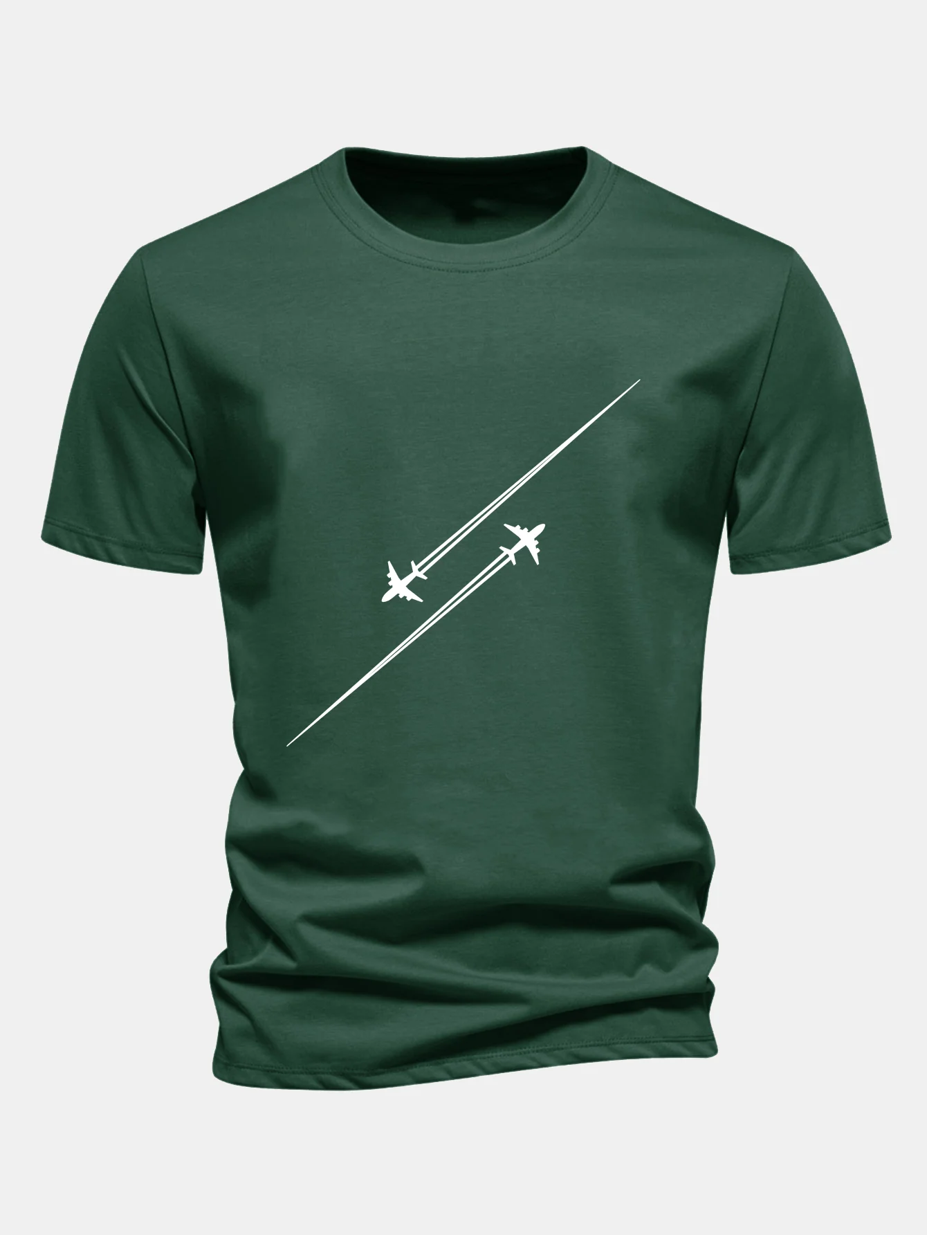 Regular Fit T-Shirt aus Baumwolle mit Kampfflugzeug-Print - Image 8