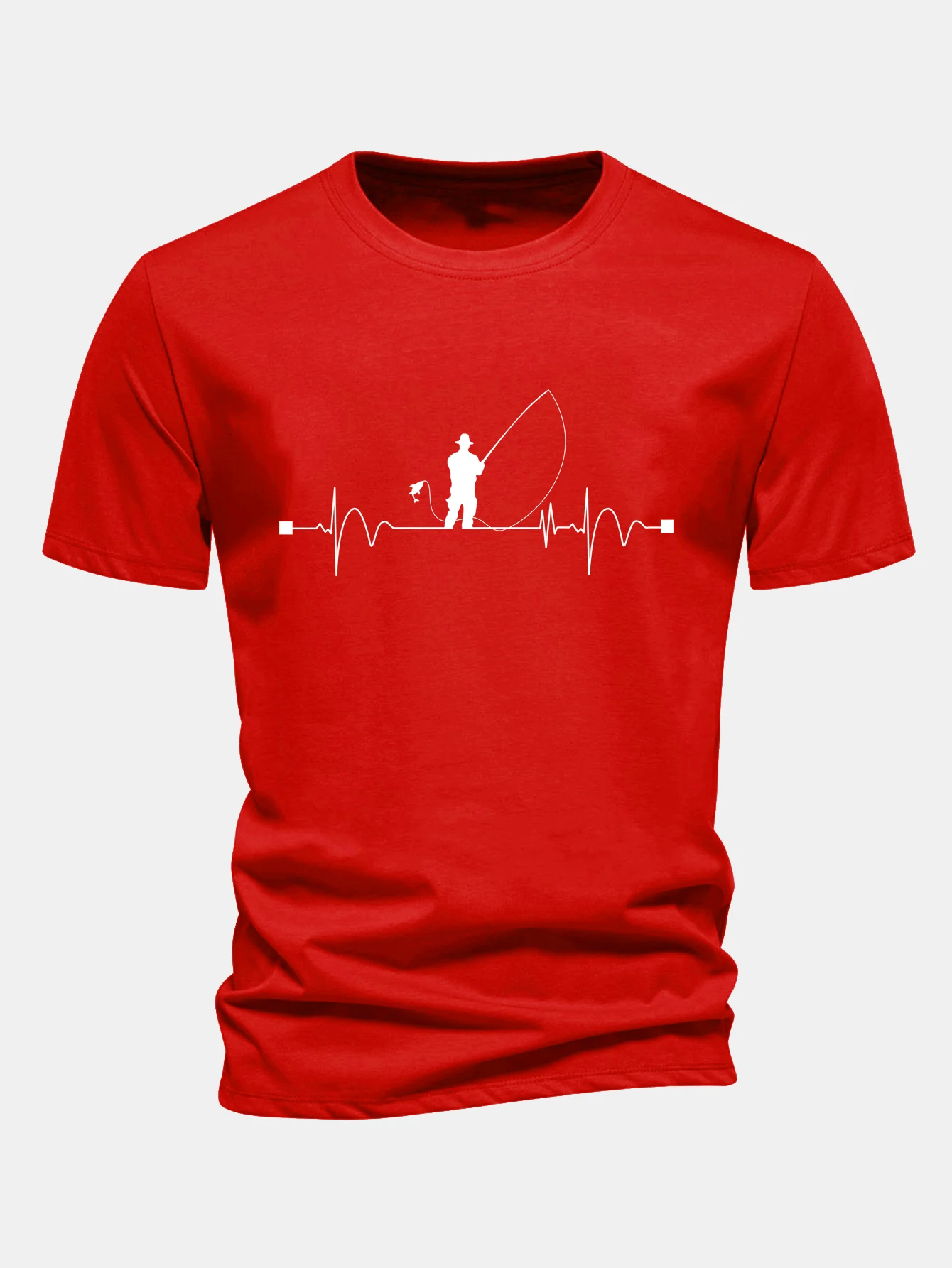 Regular Fit Angler Herren Baumwoll-T-Shirt mit Aufdruck - Image 12