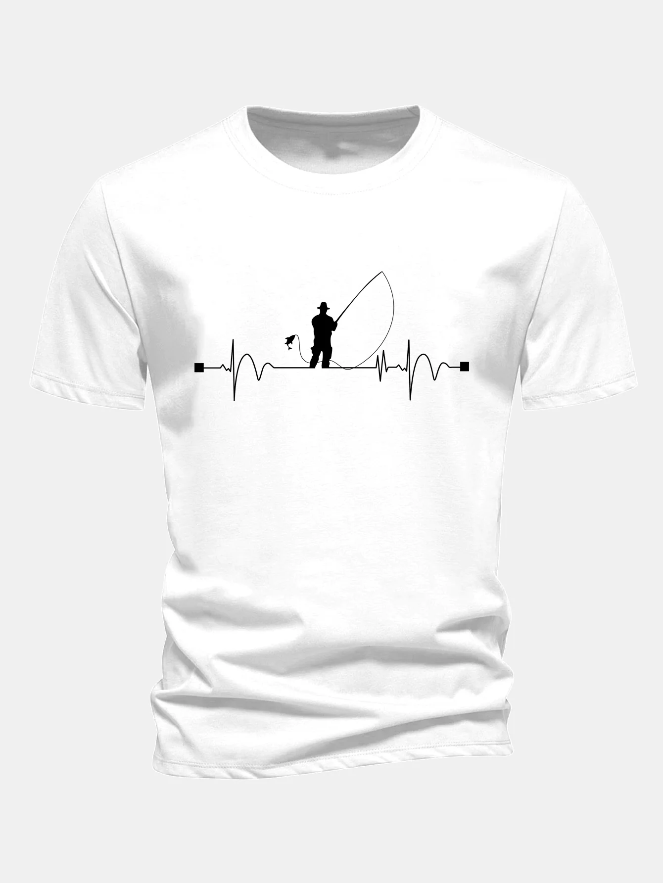 Regular Fit Angler Herren Baumwoll-T-Shirt mit Aufdruck - Image 2