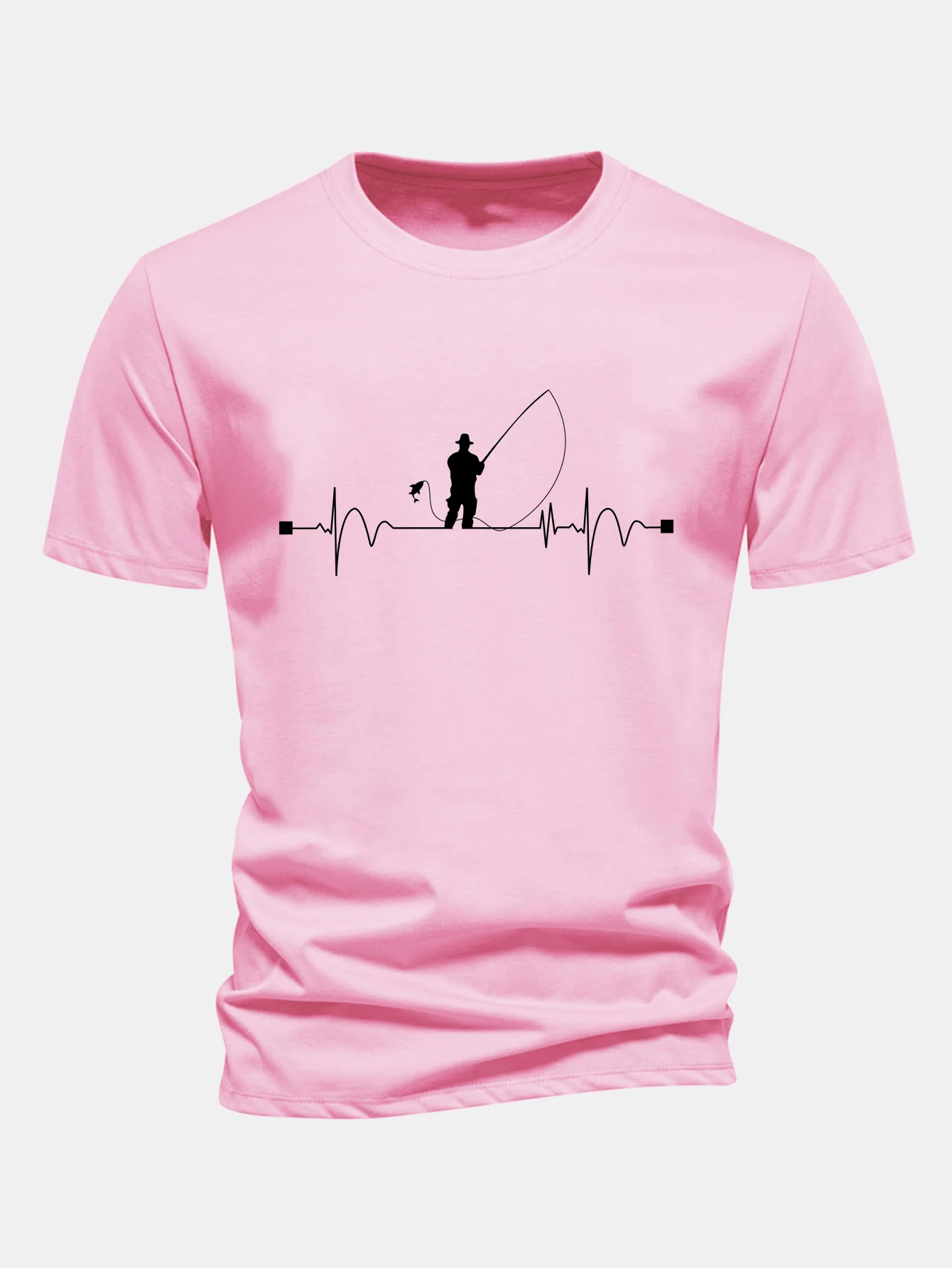 Regular Fit Angler Herren Baumwoll-T-Shirt mit Aufdruck - Image 4