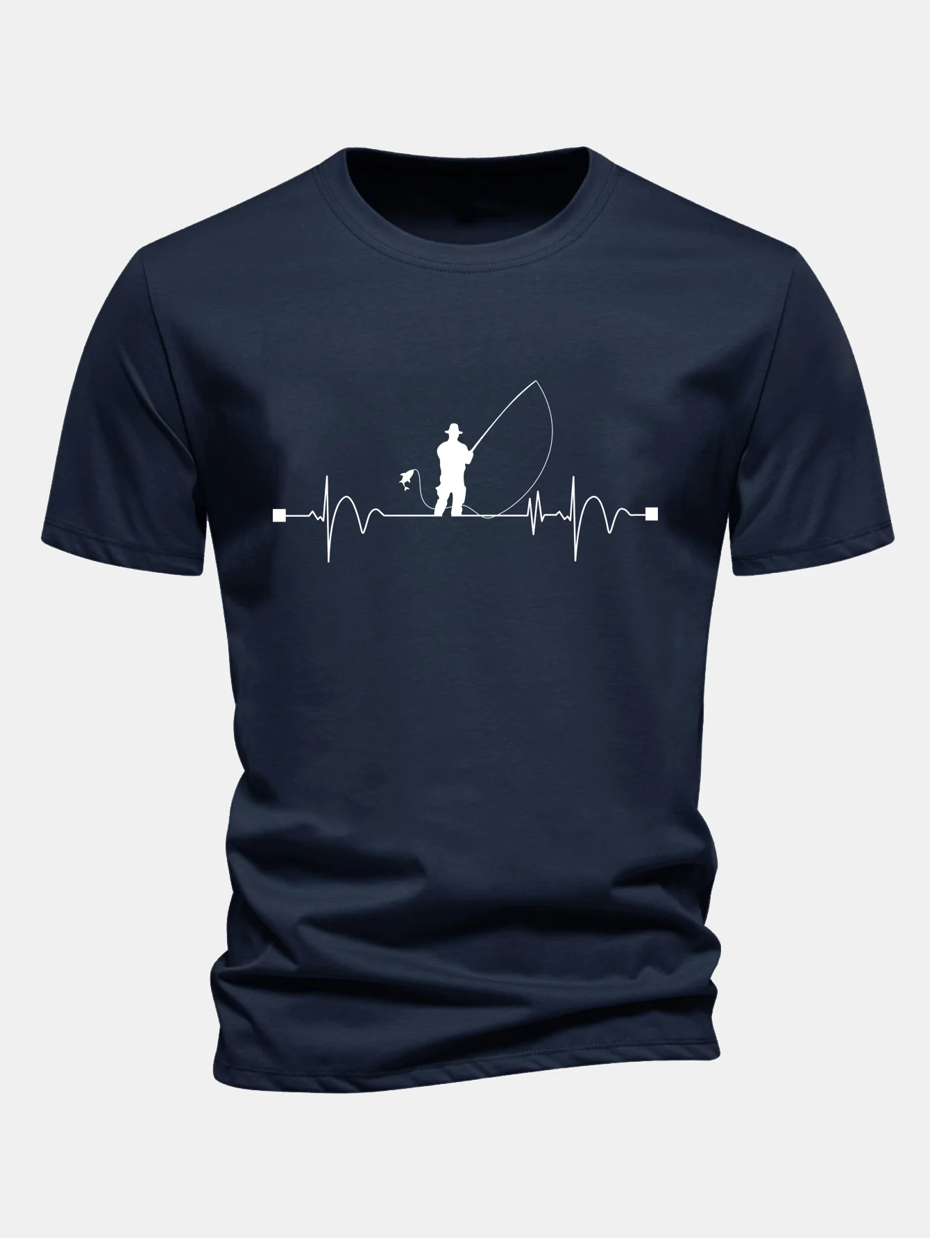 Regular Fit Angler Herren Baumwoll-T-Shirt mit Aufdruck - Image 7