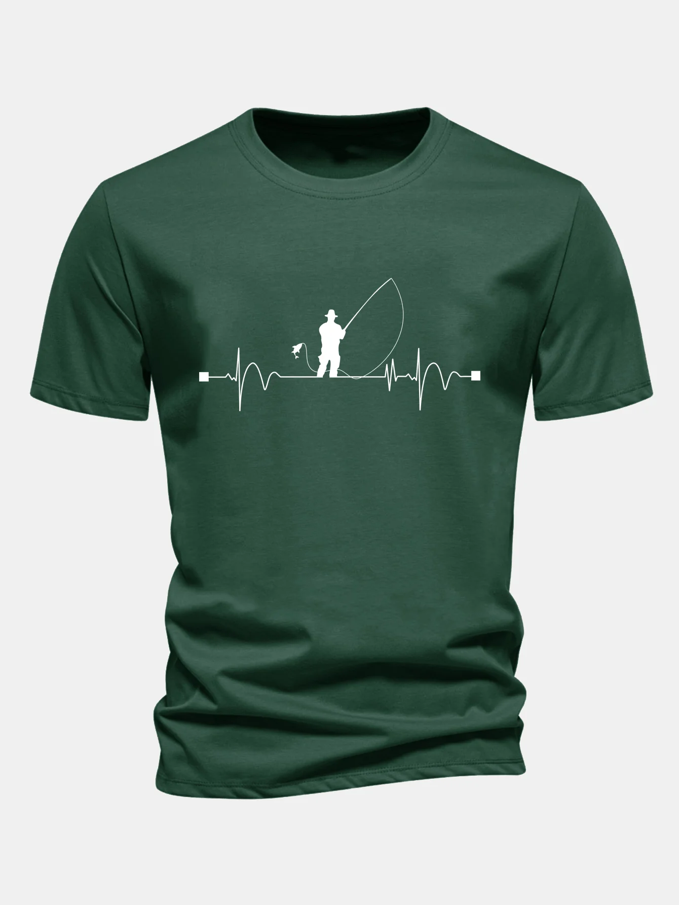Regular Fit Angler Herren Baumwoll-T-Shirt mit Aufdruck - Image 9