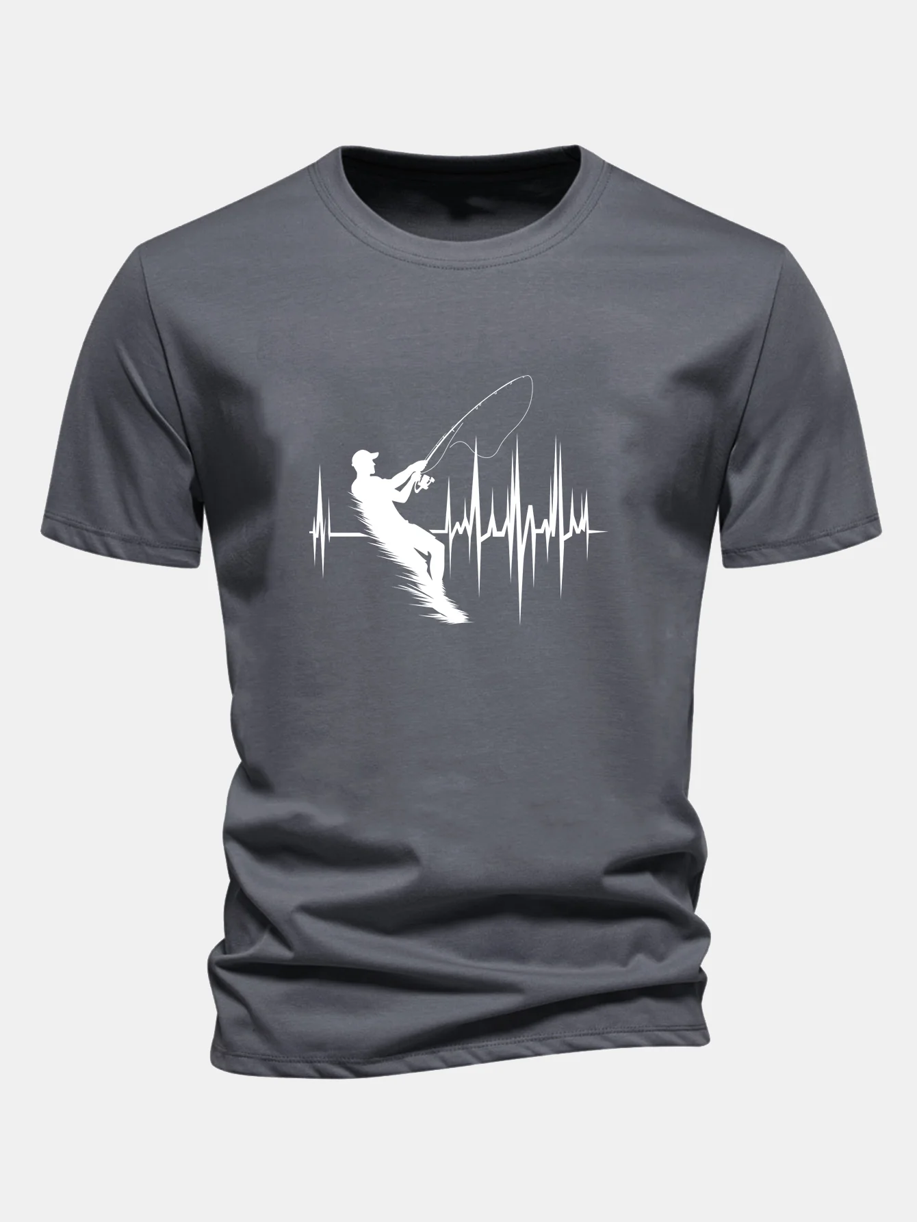 Regular Fit Angler Herren Baumwoll-T-Shirt mit Aufdruck - Image 11