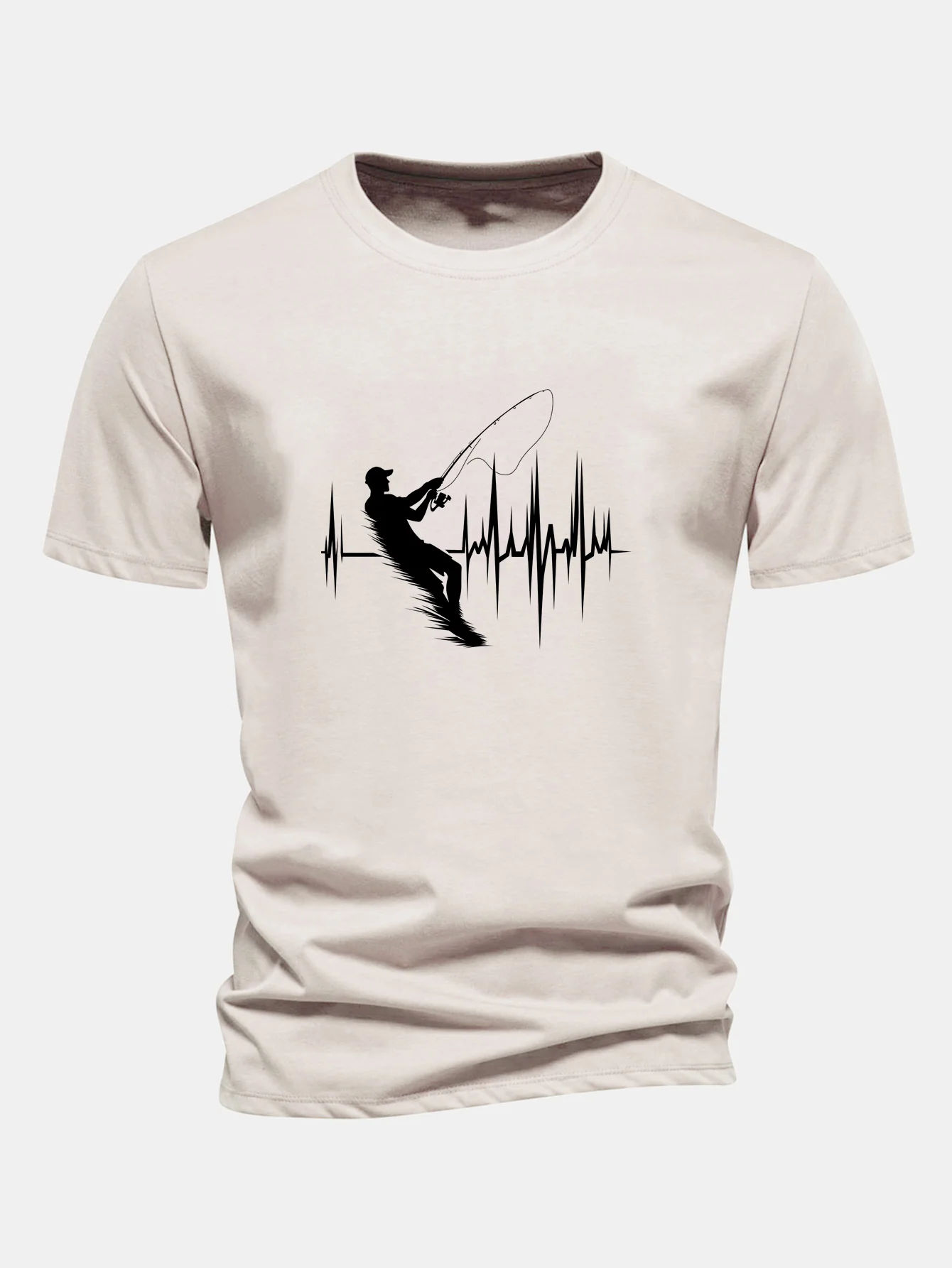 Regular Fit Angler Herren Baumwoll-T-Shirt mit Aufdruck - Image 3