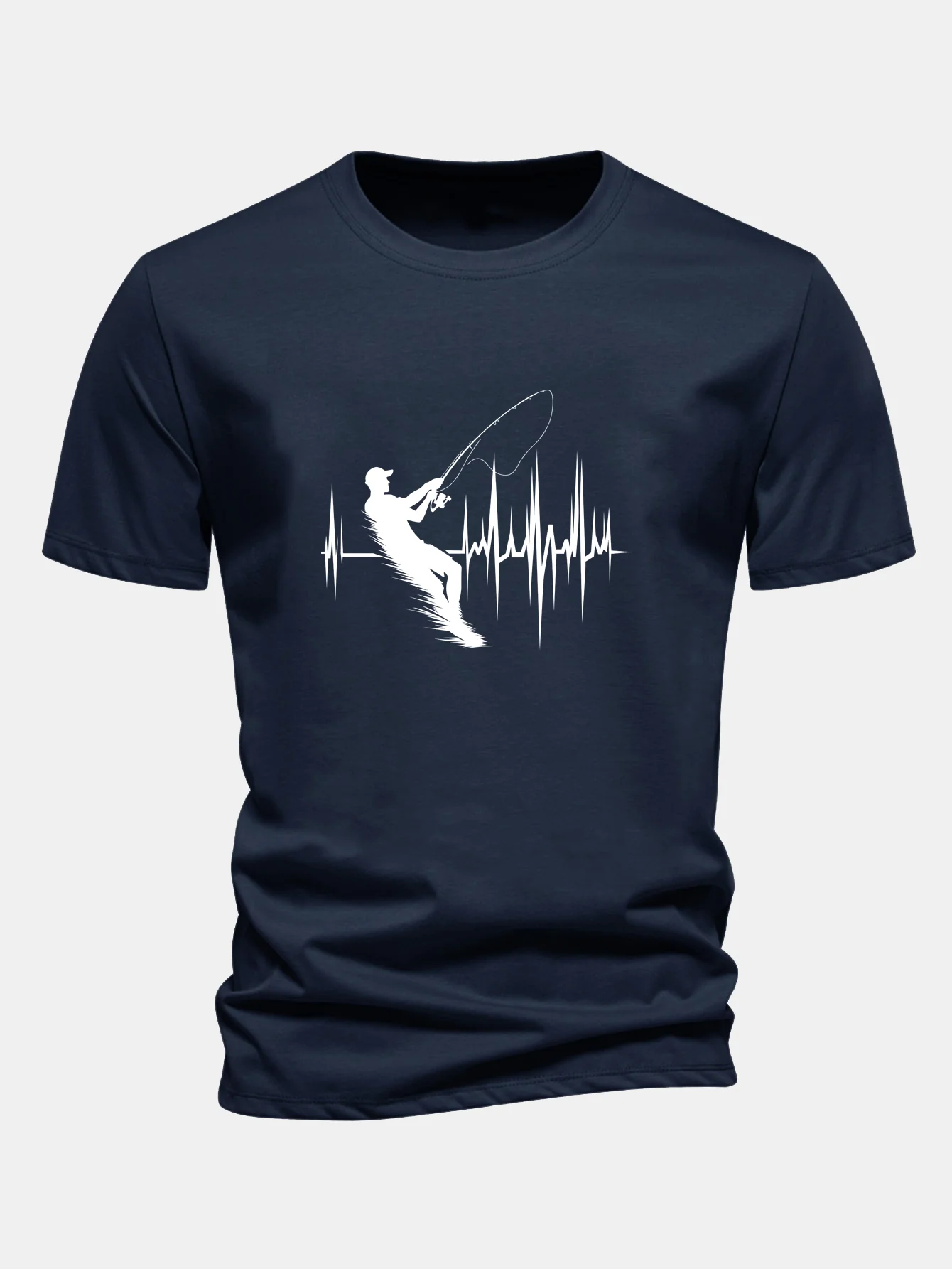 Regular Fit Angler Herren Baumwoll-T-Shirt mit Aufdruck - Image 7