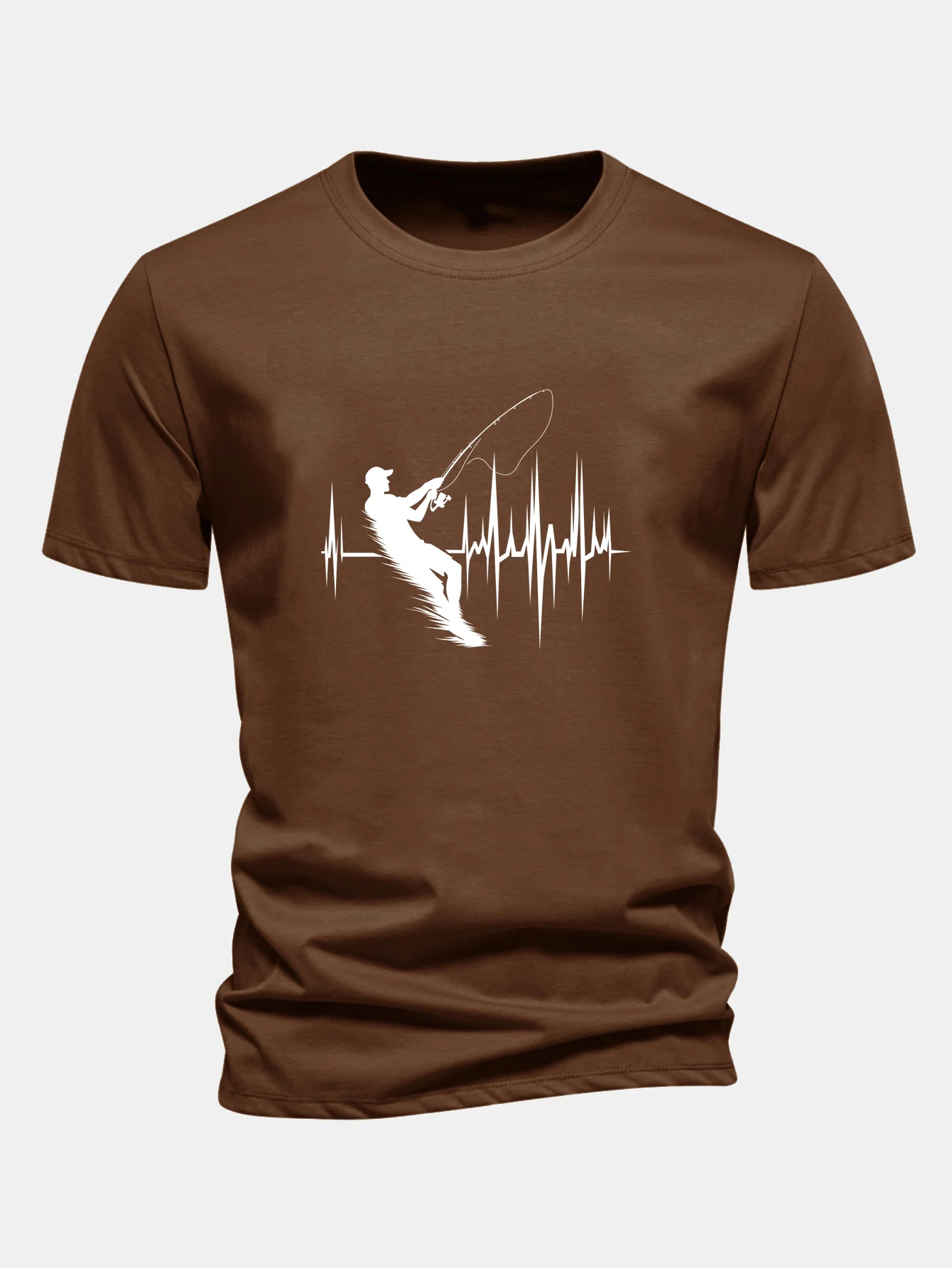Regular Fit Angler Herren Baumwoll-T-Shirt mit Aufdruck - Image 8