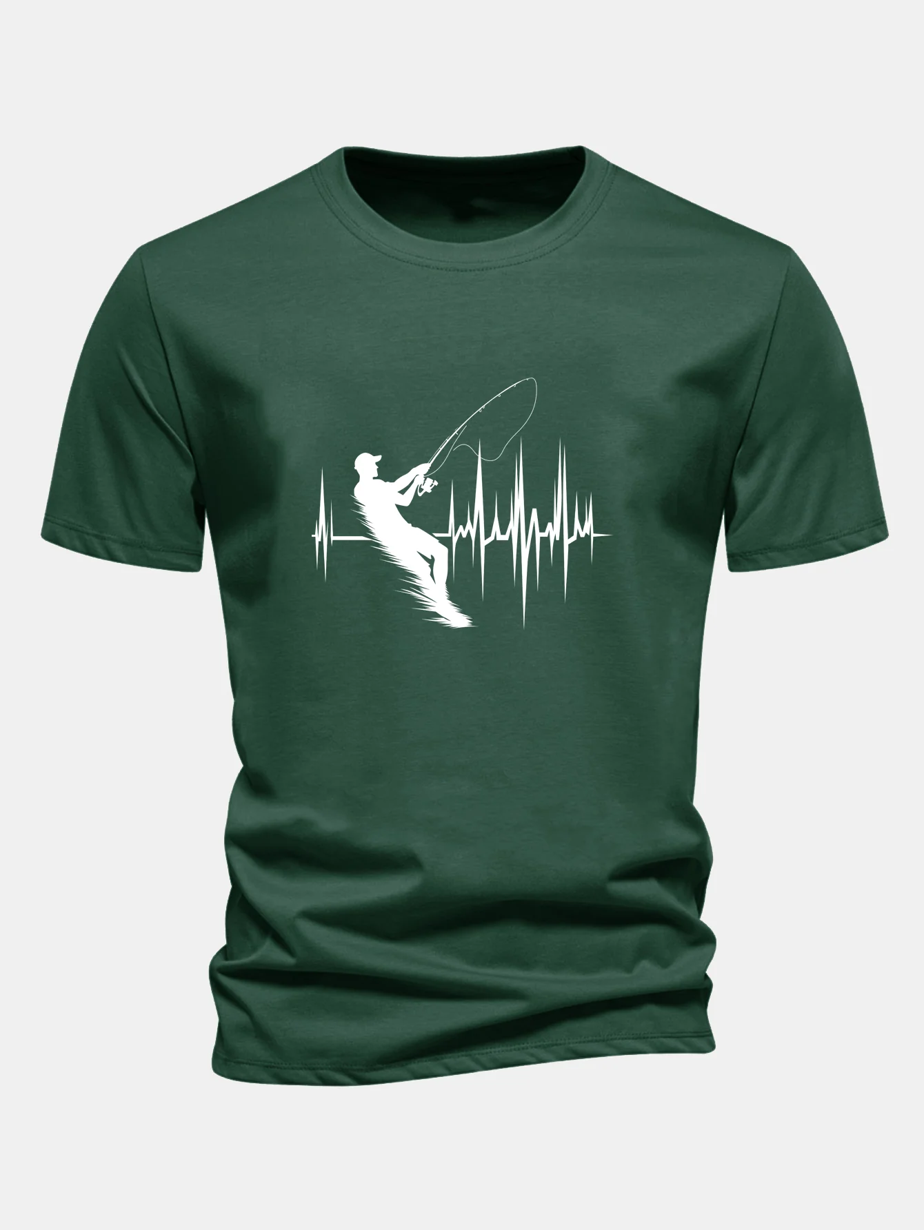 Regular Fit Angler Herren Baumwoll-T-Shirt mit Aufdruck - Image 9