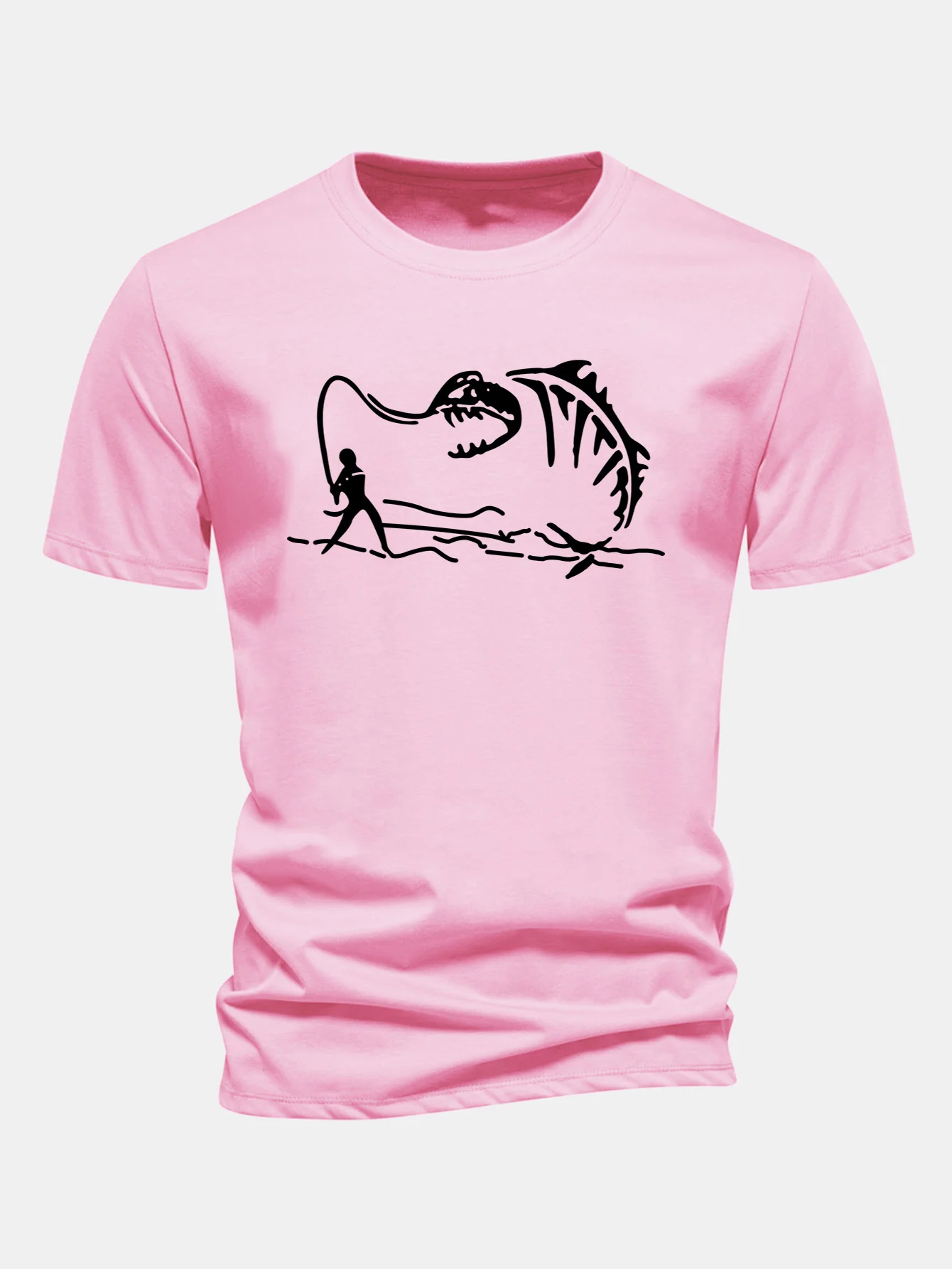 Regular Fit Fishing Print Cotton T-Shirt - Image 10