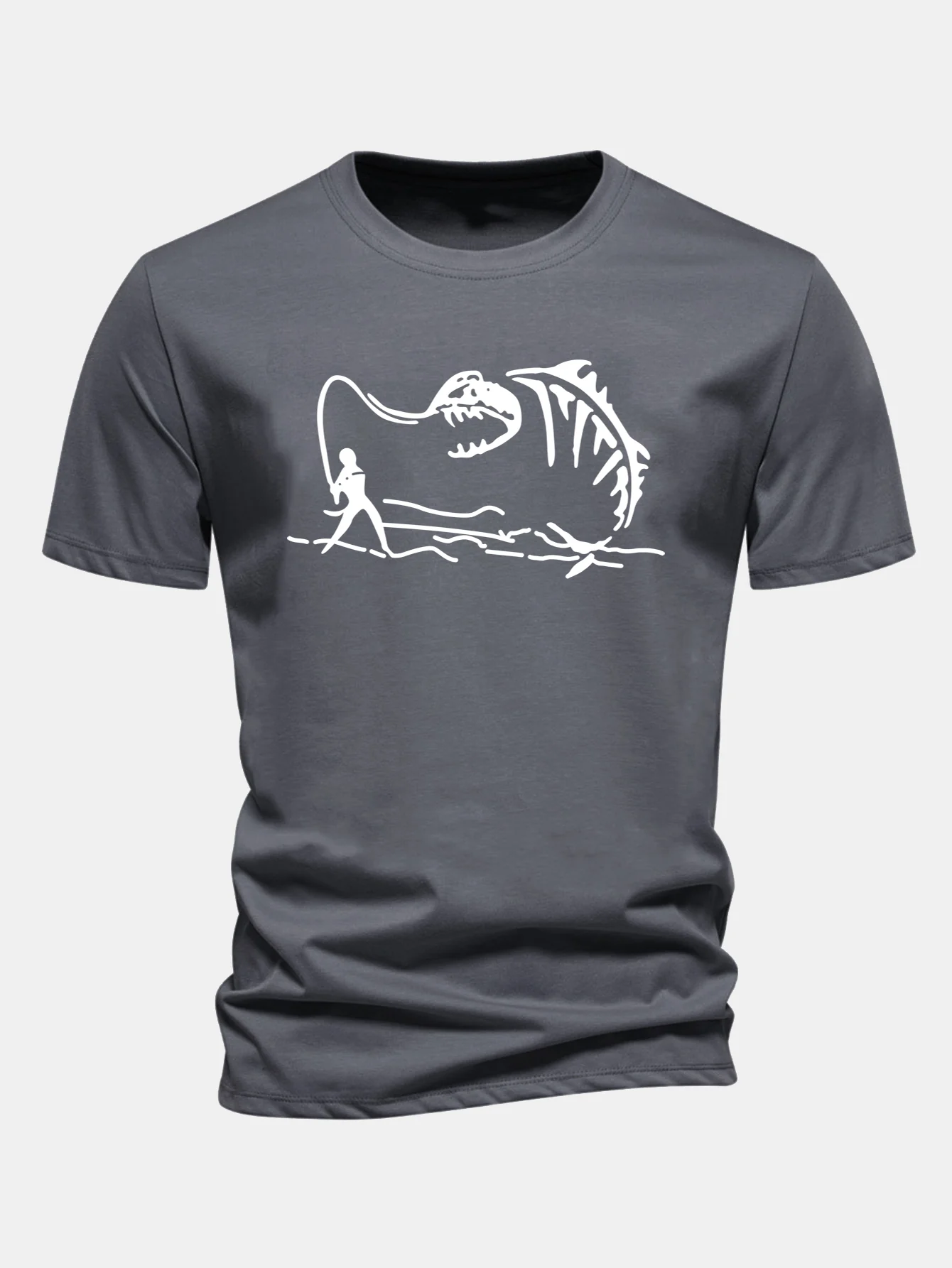 Regular Fit Fishing Print Cotton T-Shirt - Image 11