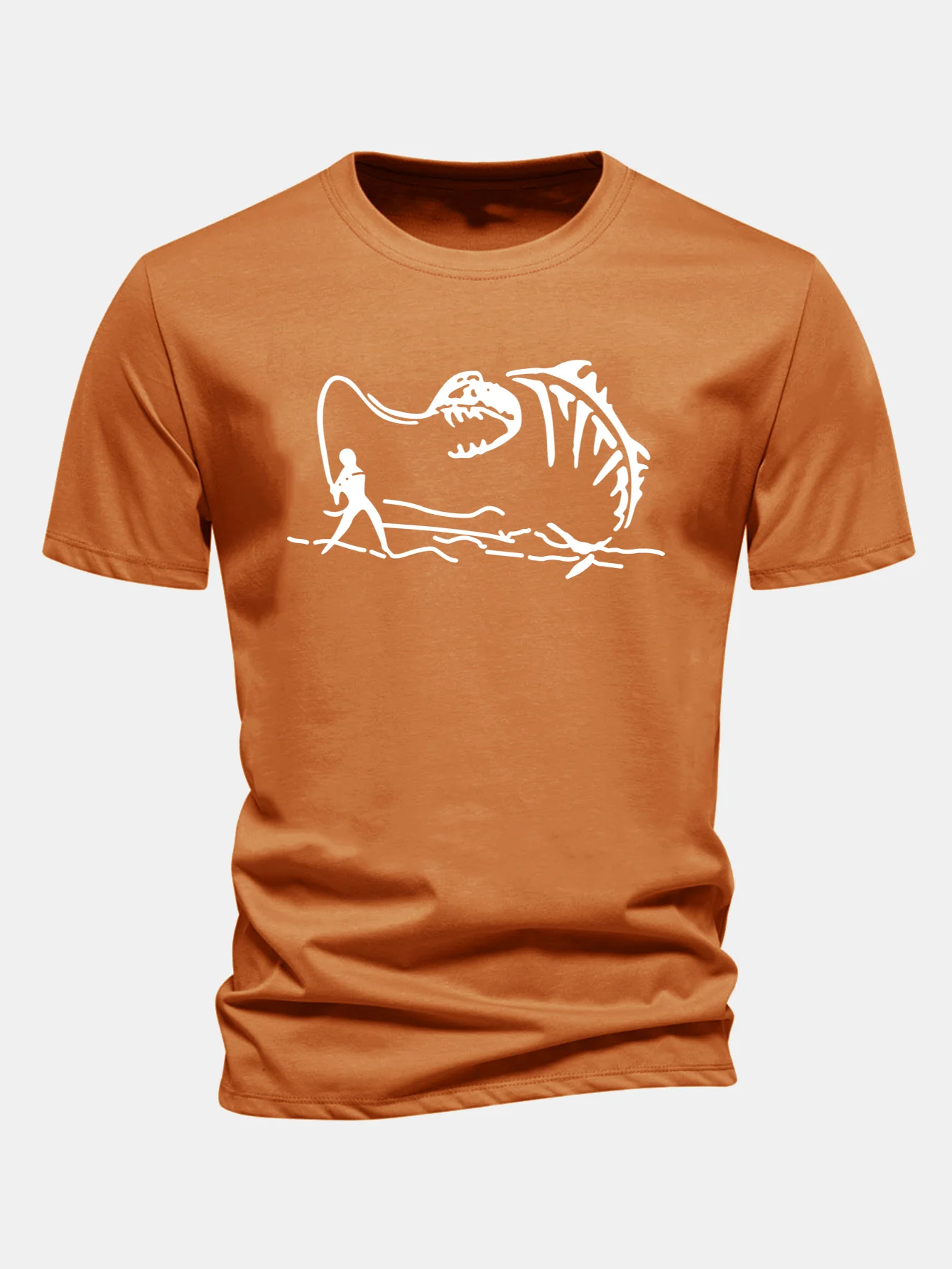 Regular Fit Fishing Print Cotton T-Shirt - Image 6