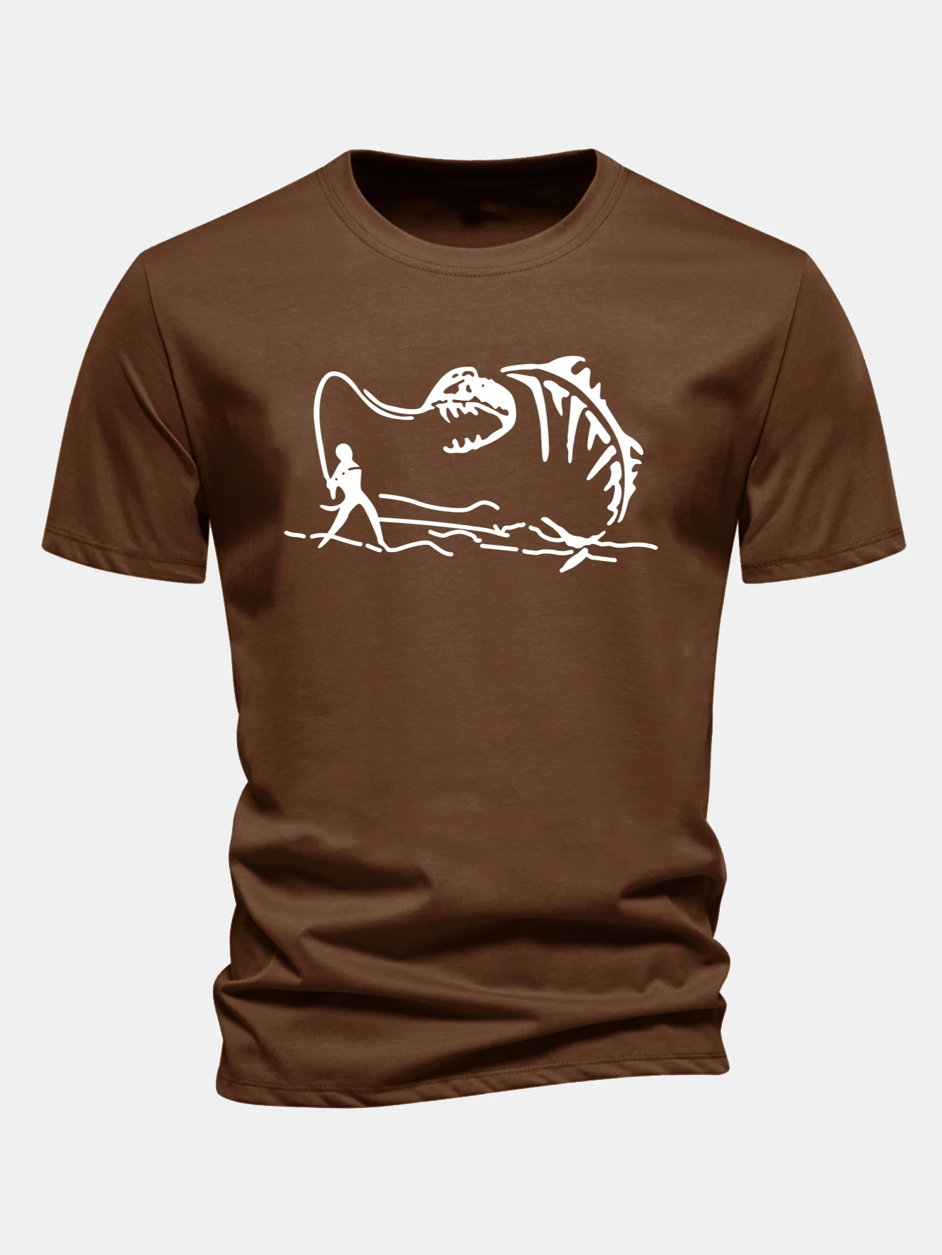 Regular Fit Fishing Print Cotton T-Shirt - Image 7
